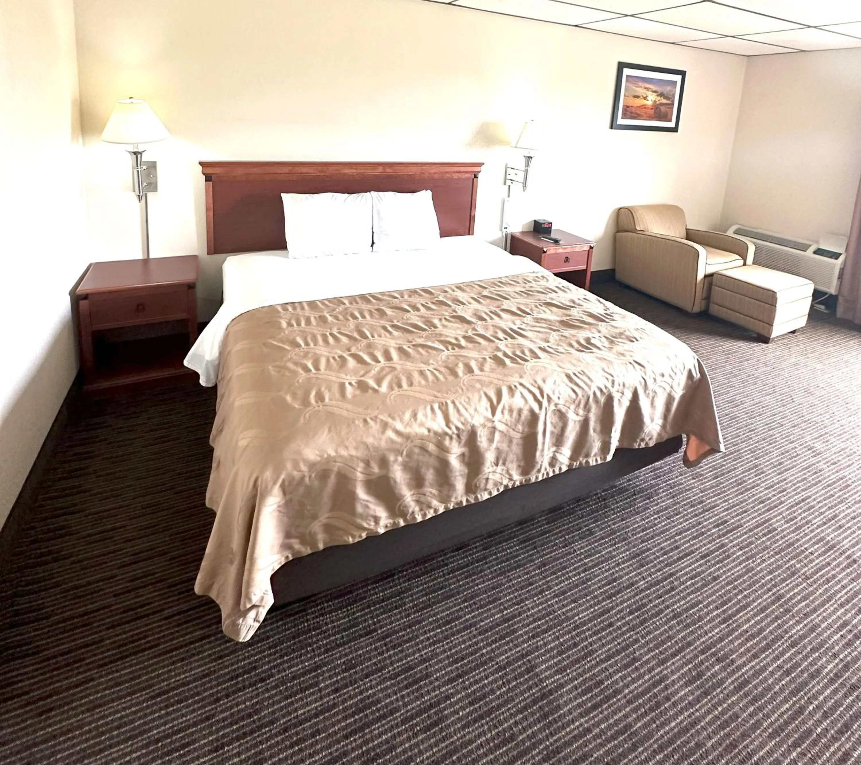 Bed in Quality Inn & Suites Salina West