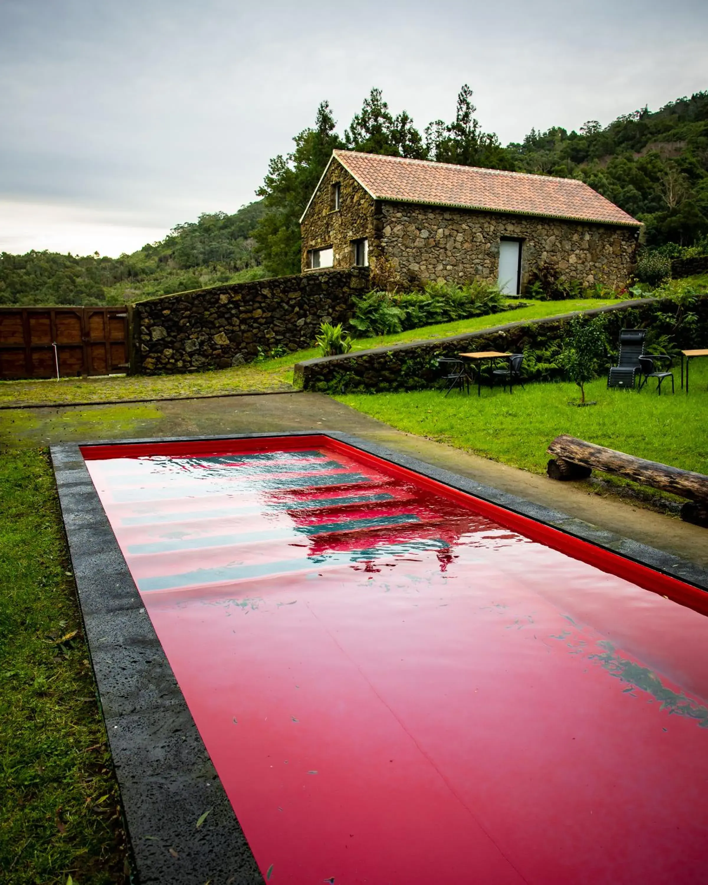 Swimming pool in Caparica Azores Ecolodge Swimming pool in Caparica Azores Ecolodge