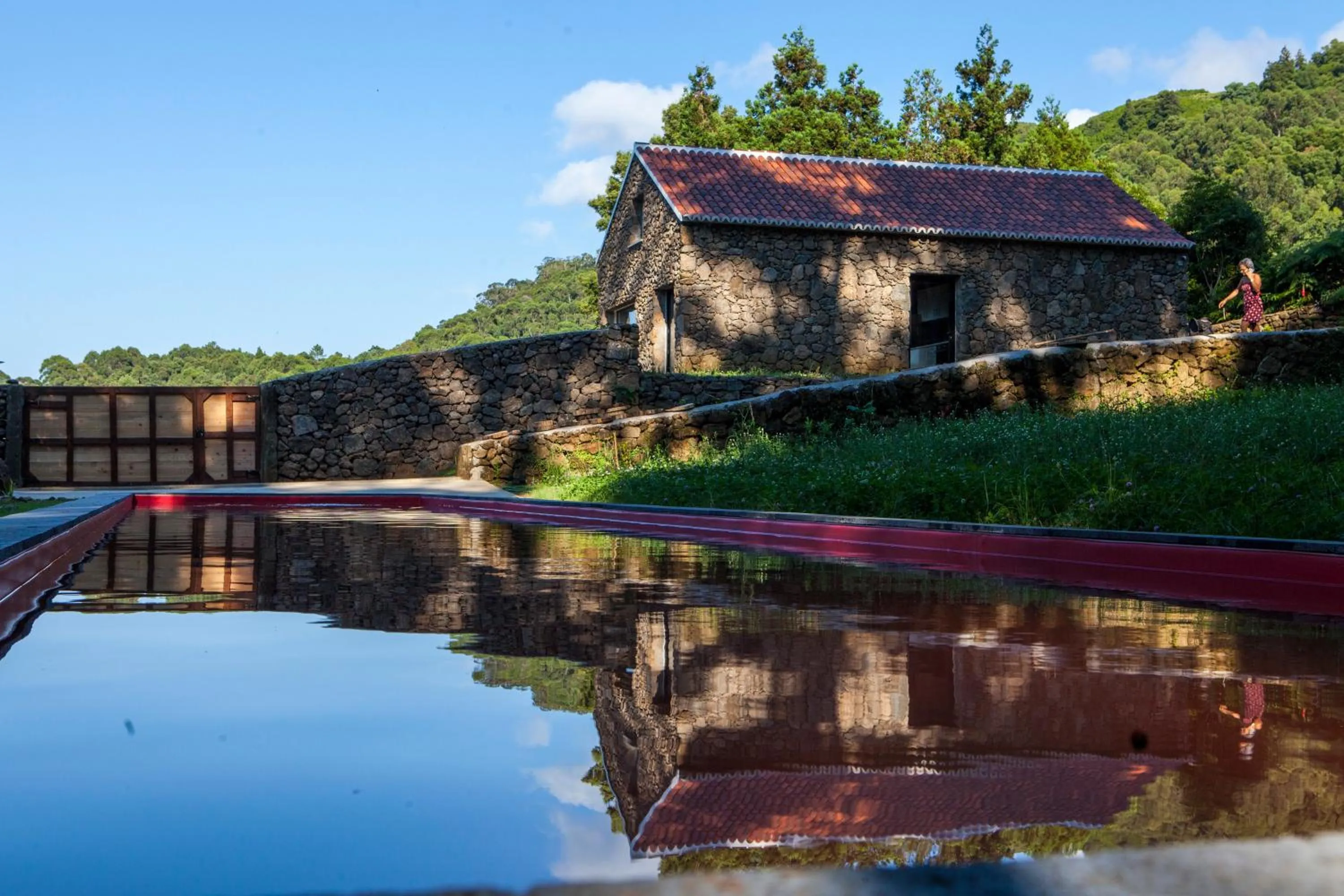 Swimming pool in Caparica Azores Ecolodge