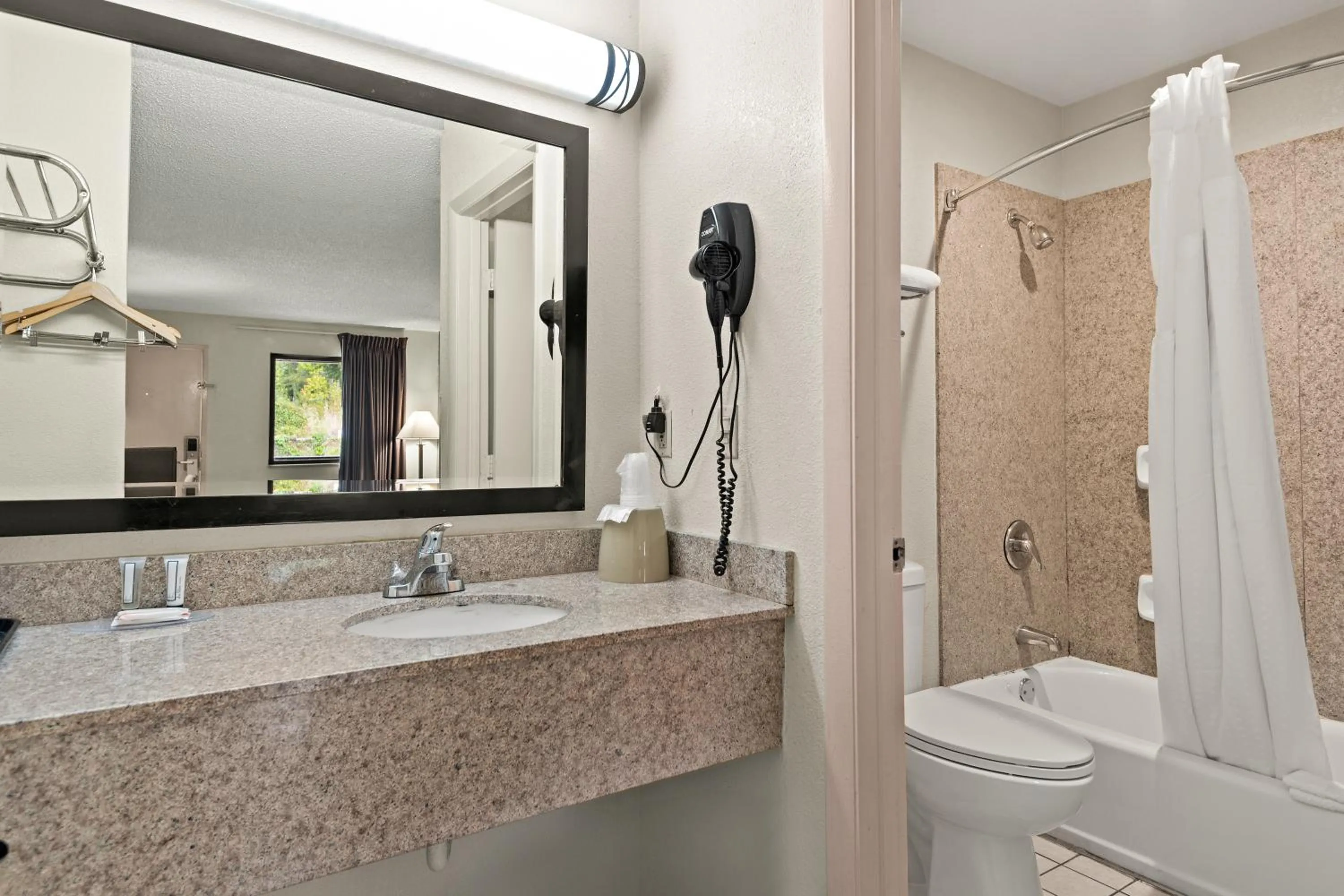 Shower in Americas Best Value Inn Laurel