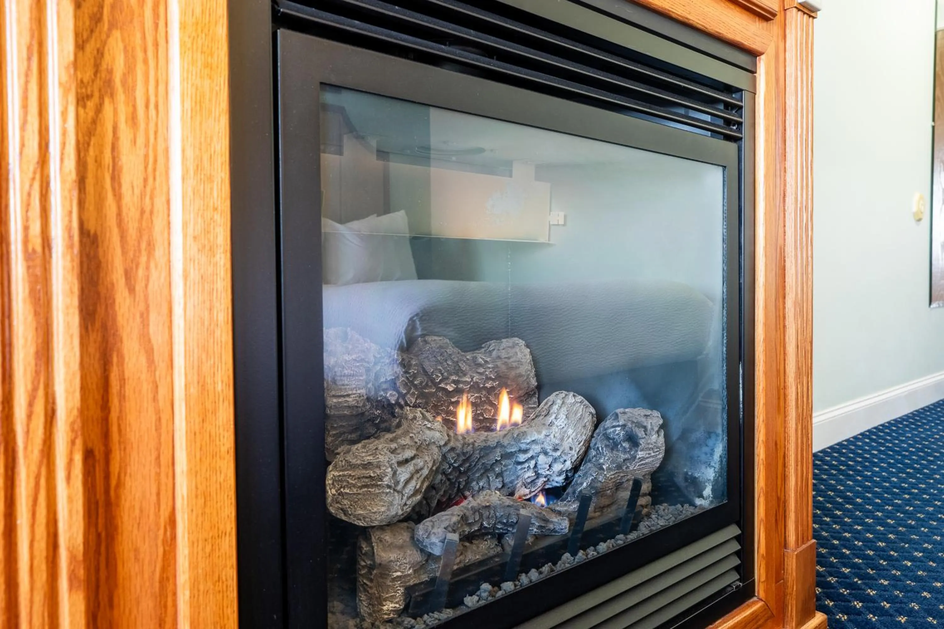 fireplace in Fireside Inn, Ocean's Edge