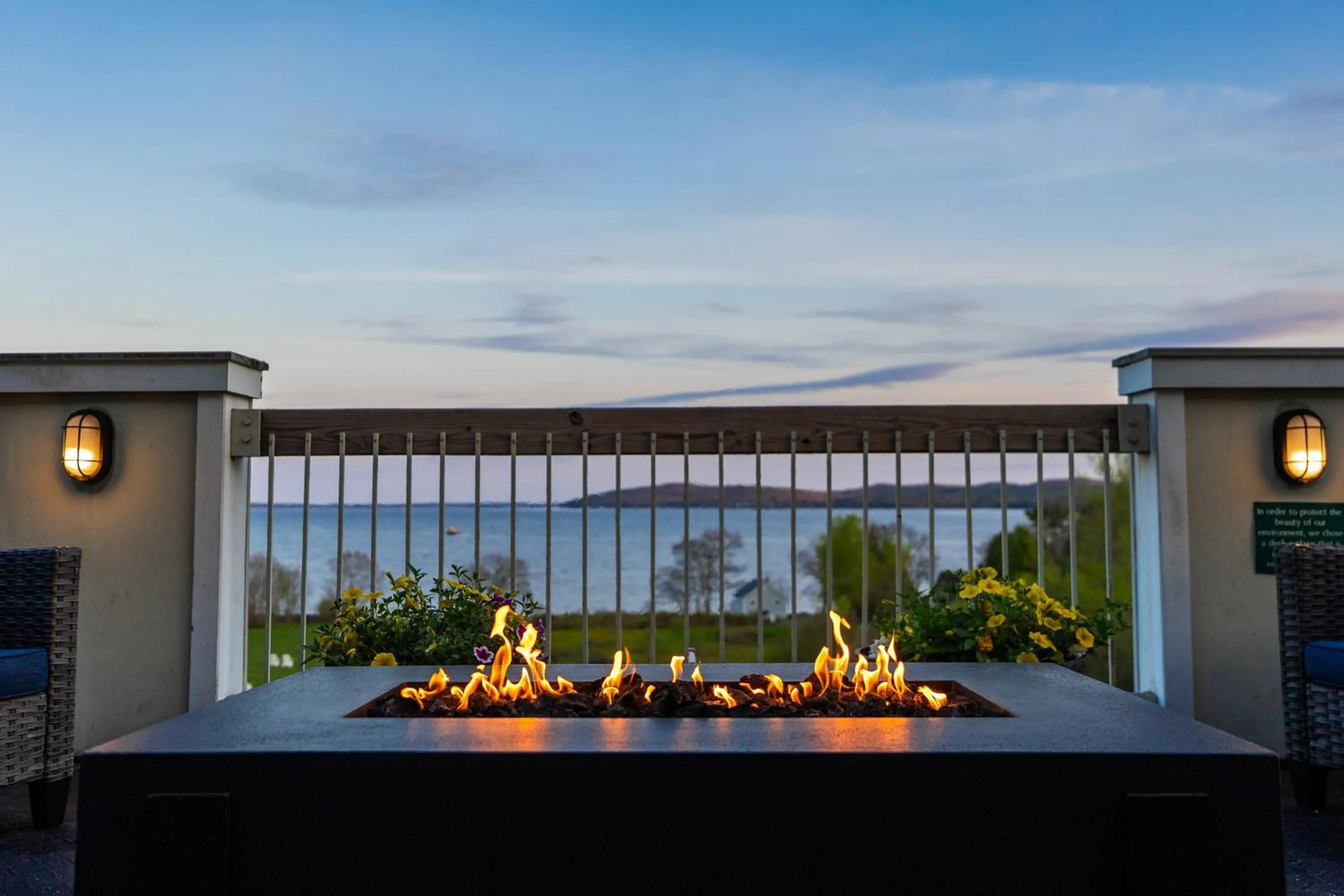 fireplace in Fireside Inn, Ocean's Edge