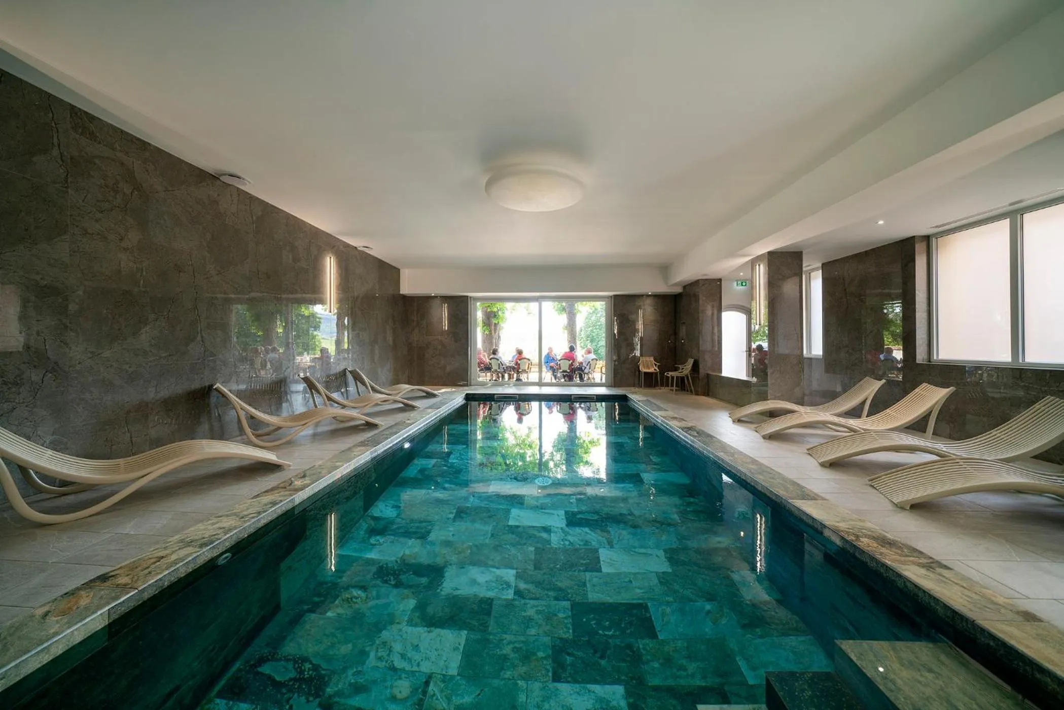 Pool view in Hotel Munsch Restaurant & Wellness, Colmar Nord - Haut-Koenigsbourg