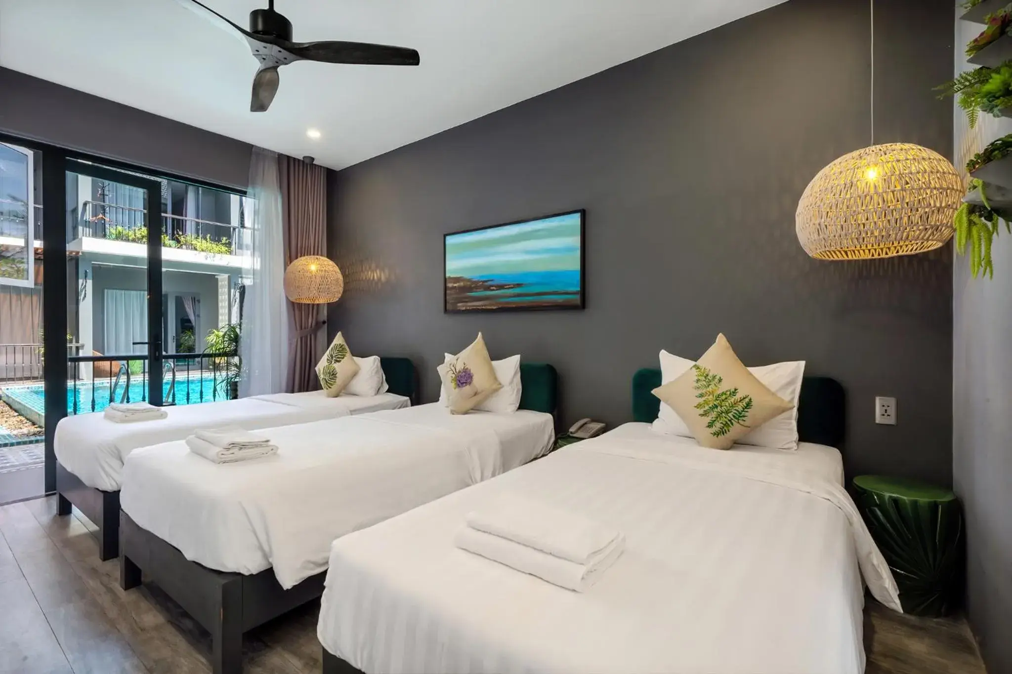 Deluxe Triple Room with Pool View in Sea Lavie Boutique Resort & Spa Deluxe Triple Room with Pool View in Sea Lavie Boutique Resort & Spa