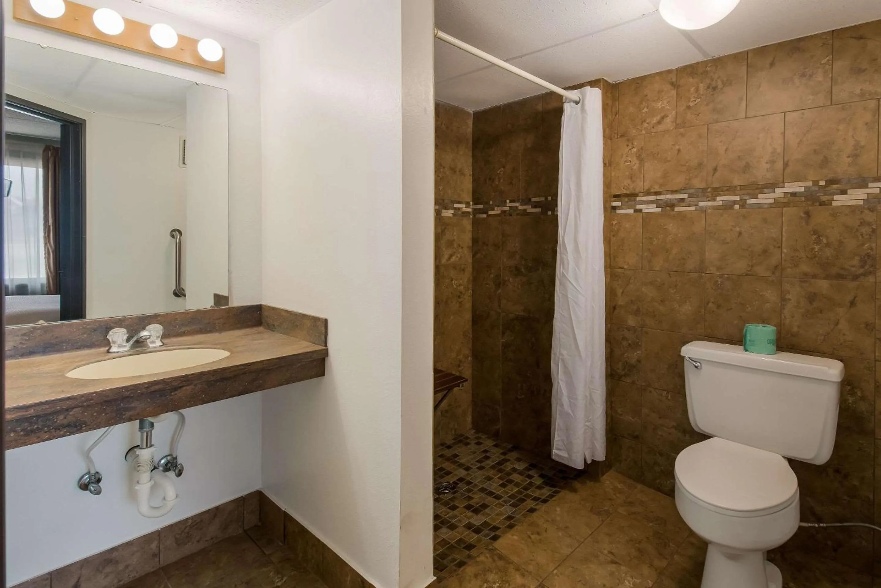 Bedroom, Bathroom in Econo Lodge Duluth near Miller Hill Mall