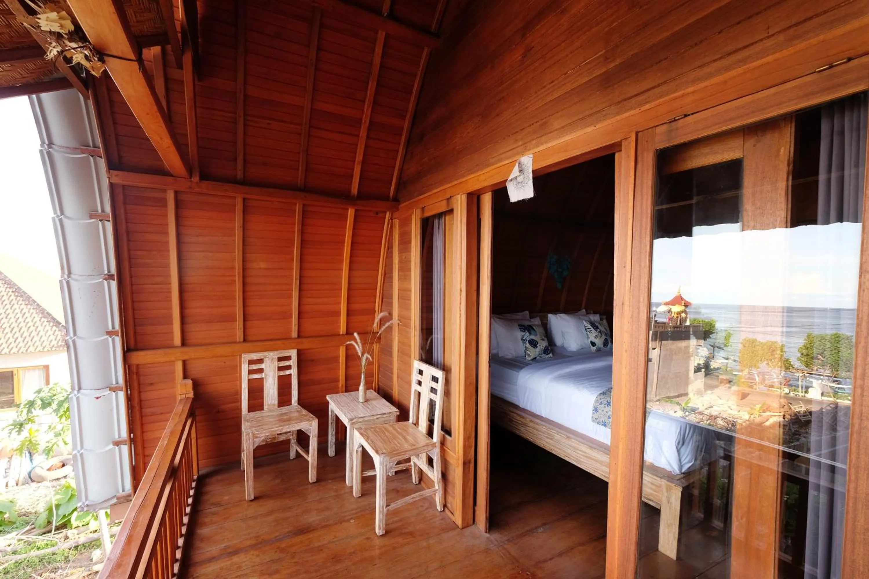 Balcony/Terrace, Bed in Adara Beach Huts