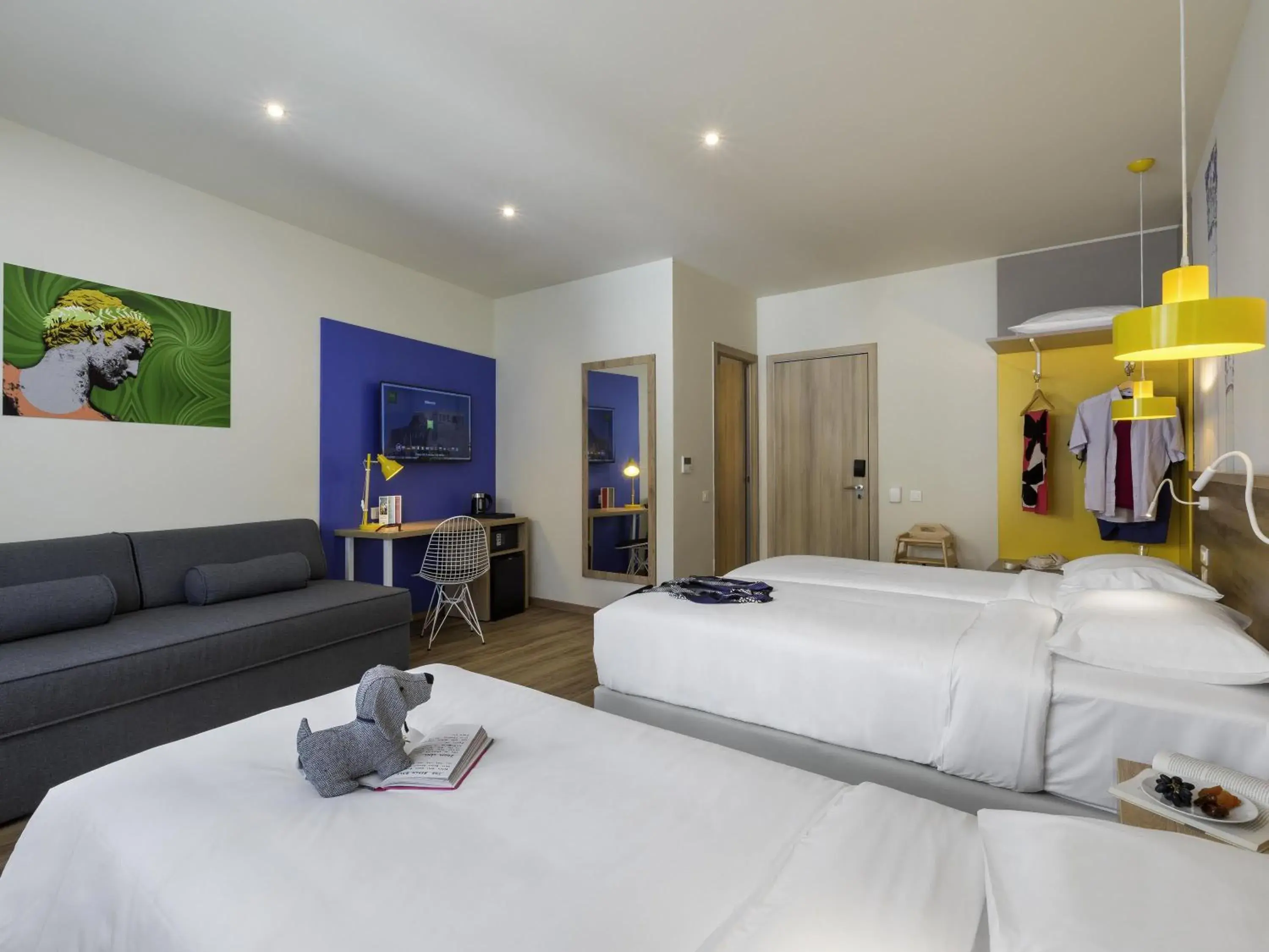 Bedroom, Bed in ibis Styles Athens Routes Bedroom, Bed in ibis Styles Athens Routes