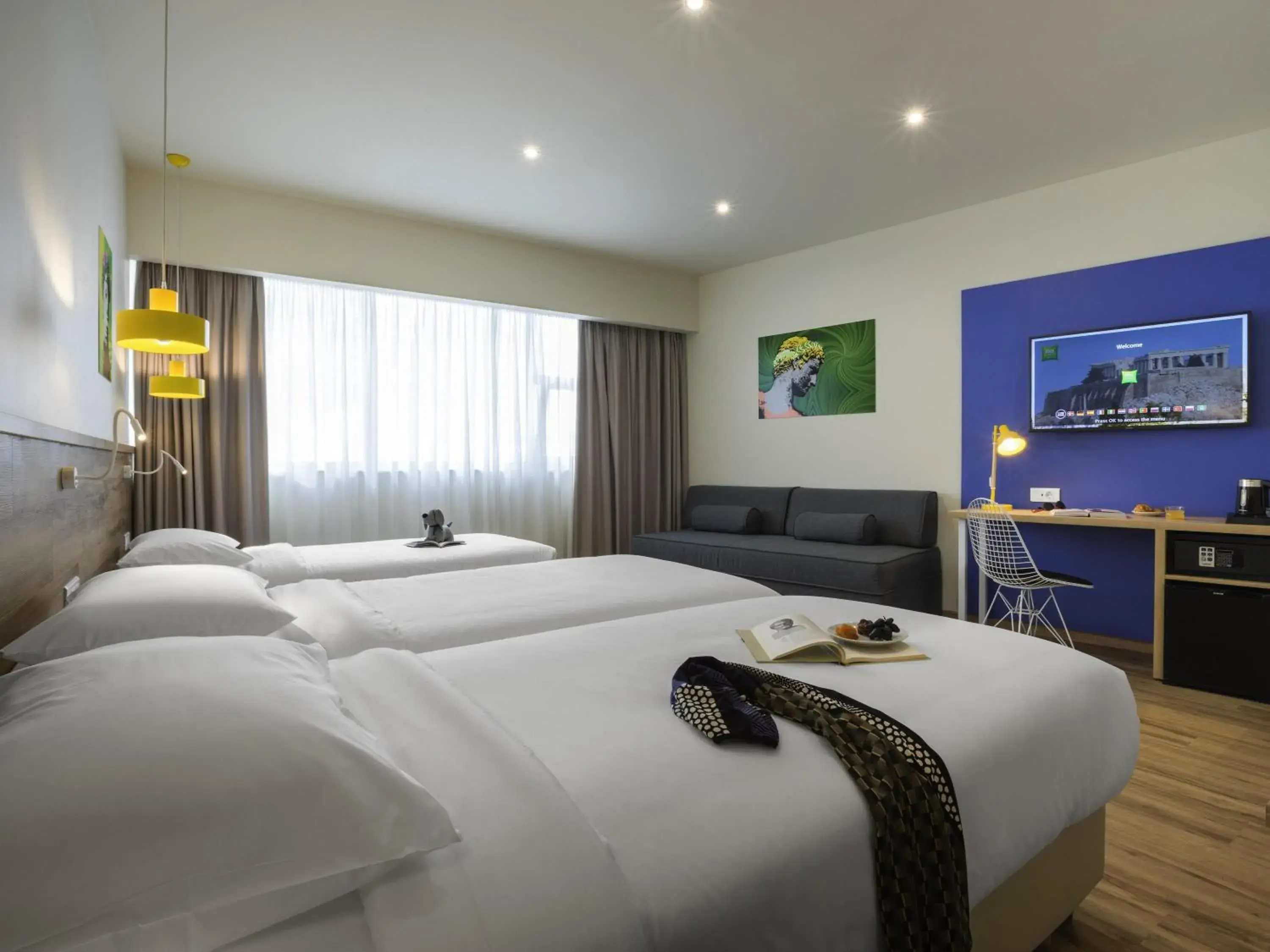 Bedroom, Bed in ibis Styles Athens Routes Bedroom, Bed in ibis Styles Athens Routes
