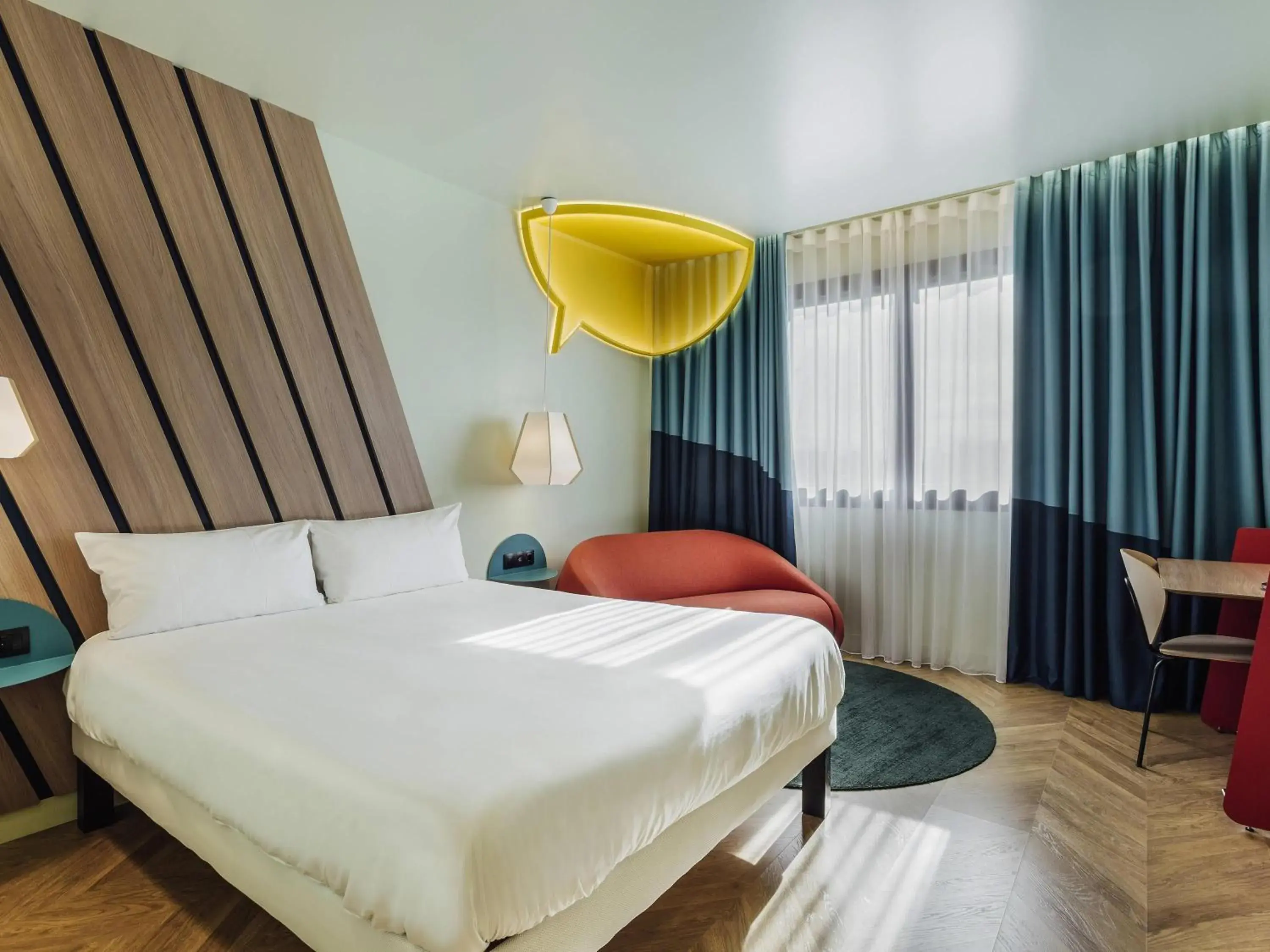 Bedroom, Bed in Ibis Styles Madrid City Las Ventas Bedroom, Bed in Ibis Styles Madrid City Las Ventas