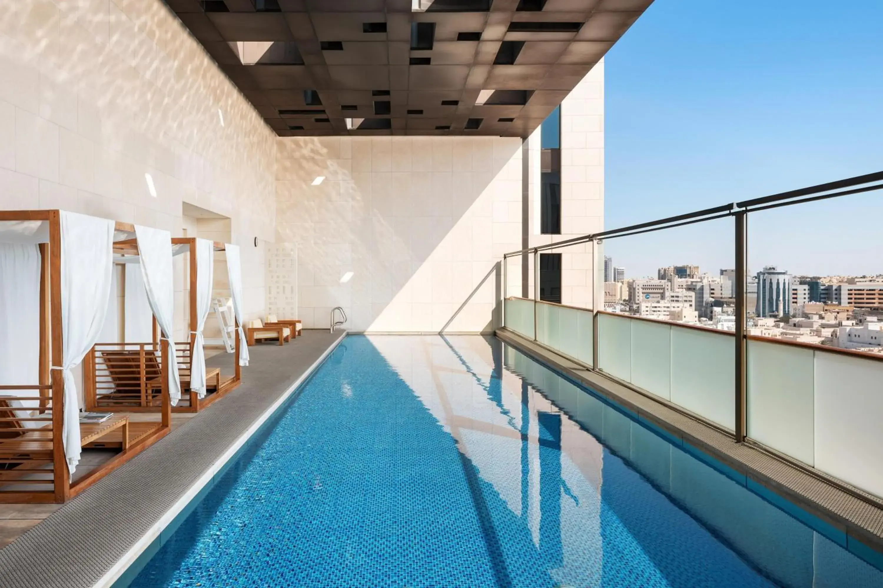 Swimming pool in Park Hyatt Doha, Msheireb Downtown Swimming pool in Park Hyatt Doha, Msheireb Downtown