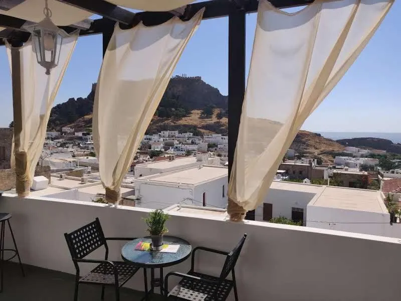 Balcony/Terrace in Xenones Lindos