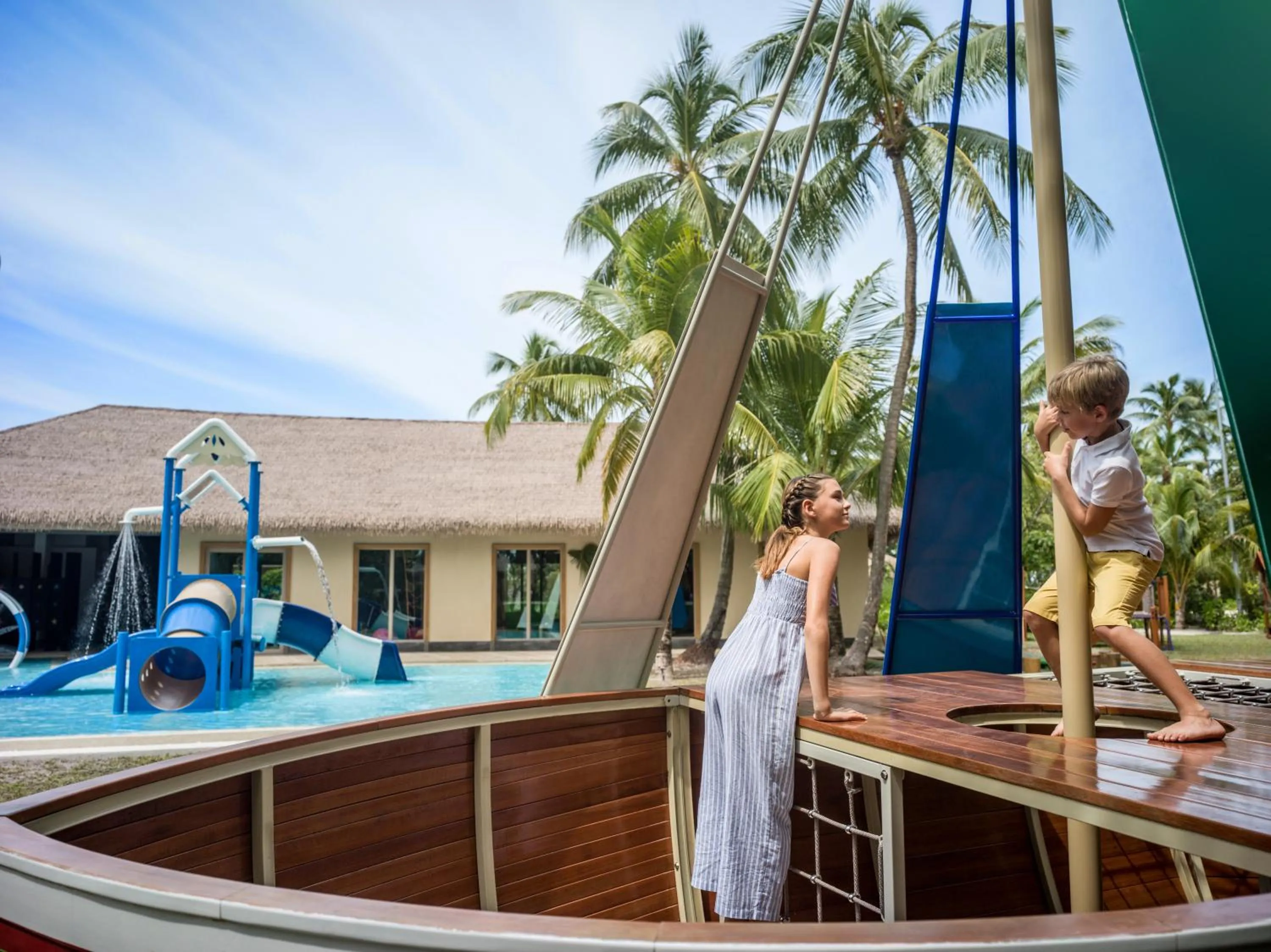 Children play ground in Intercontinental Maldives Maamunagau Resort with Club benefits by IHG