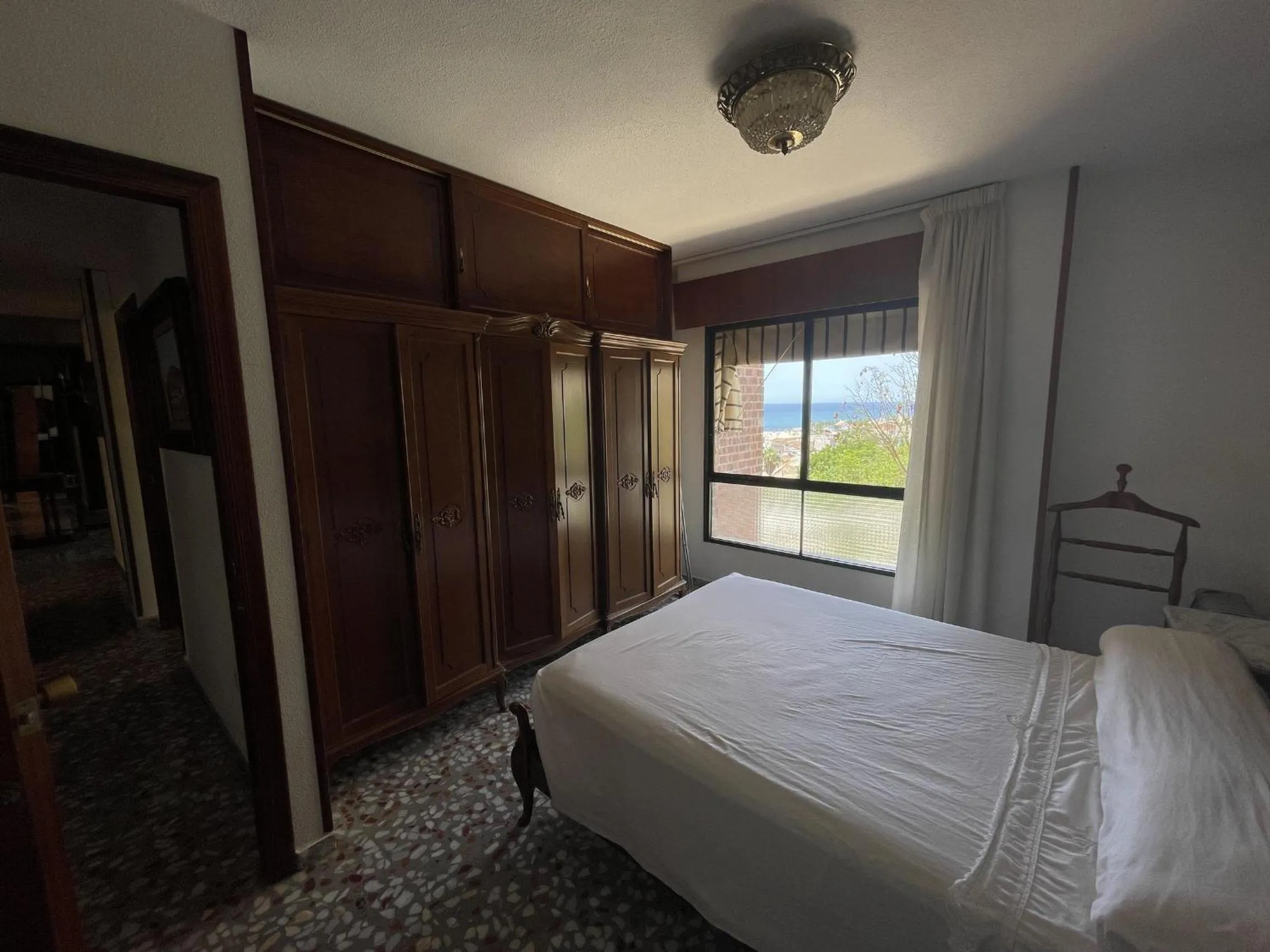 Bedroom, Bed in PV20A, Gran apartamento en el centro con vistas al mar