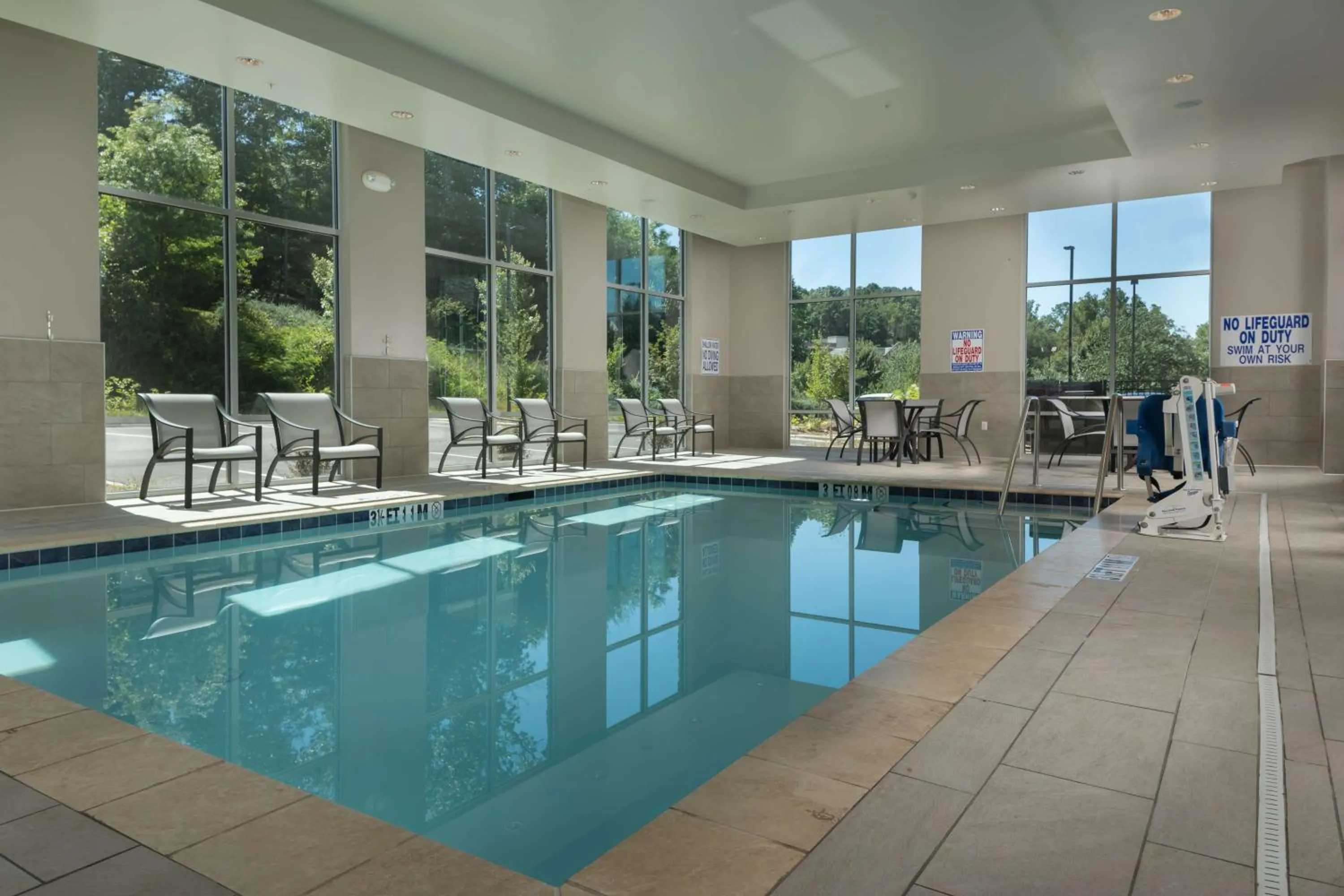 Pool view in Hampton Inn & Suites-Asheville Biltmore Village, NC