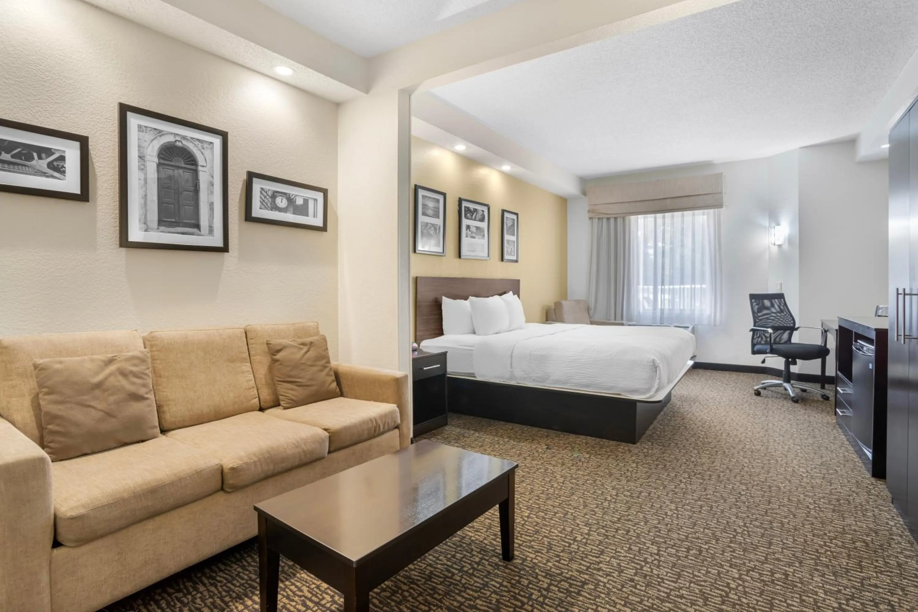 Bed in Sleep Inn & Suites at Concord Mills