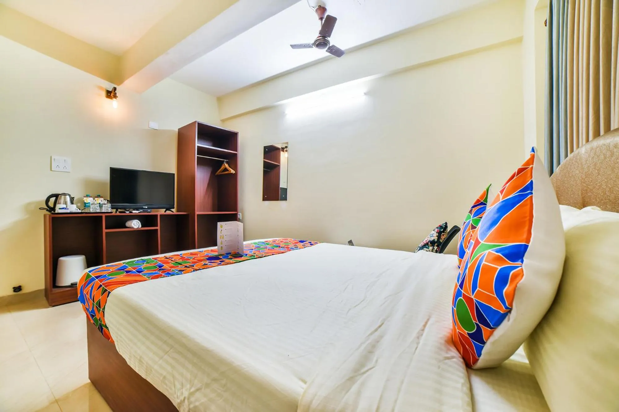 Bedroom, Bed in FabHotel K7 Trends With Pool, Calangute Beach