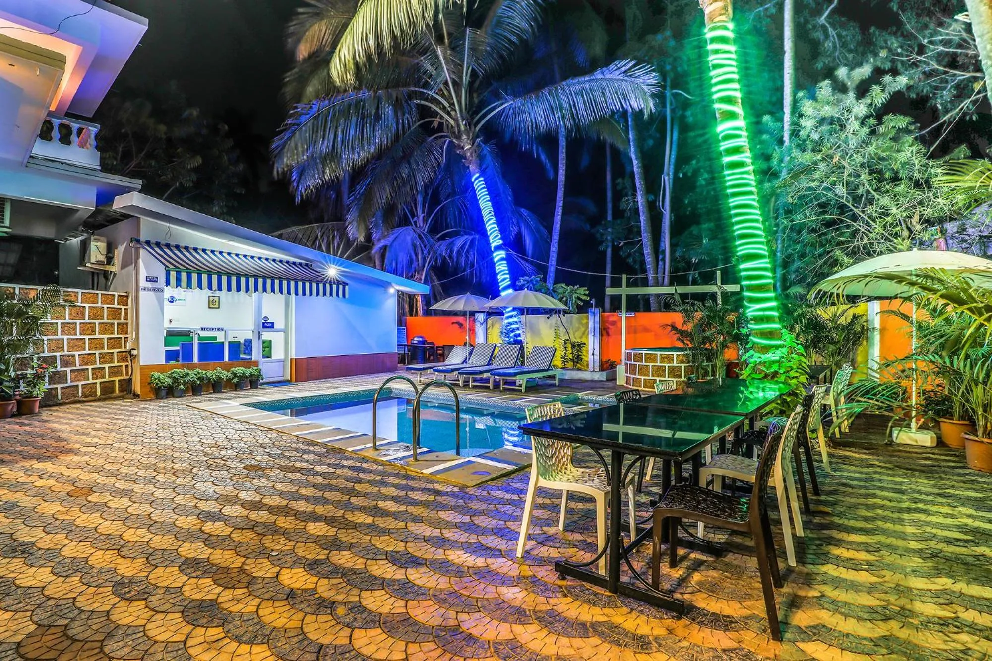 Swimming pool in FabHotel K7 Trends With Pool, Calangute Beach