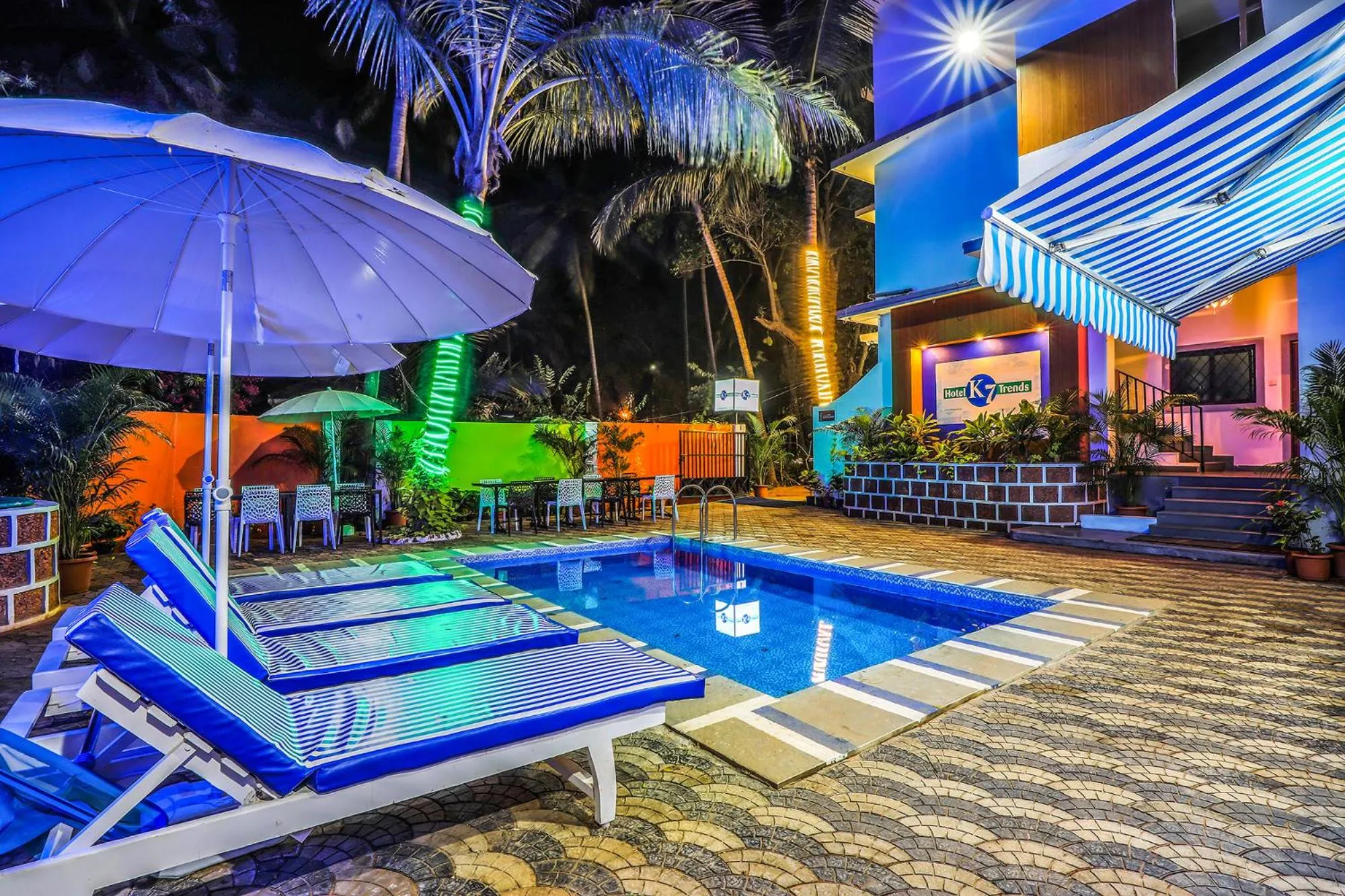 Swimming pool in FabHotel K7 Trends With Pool, Calangute Beach