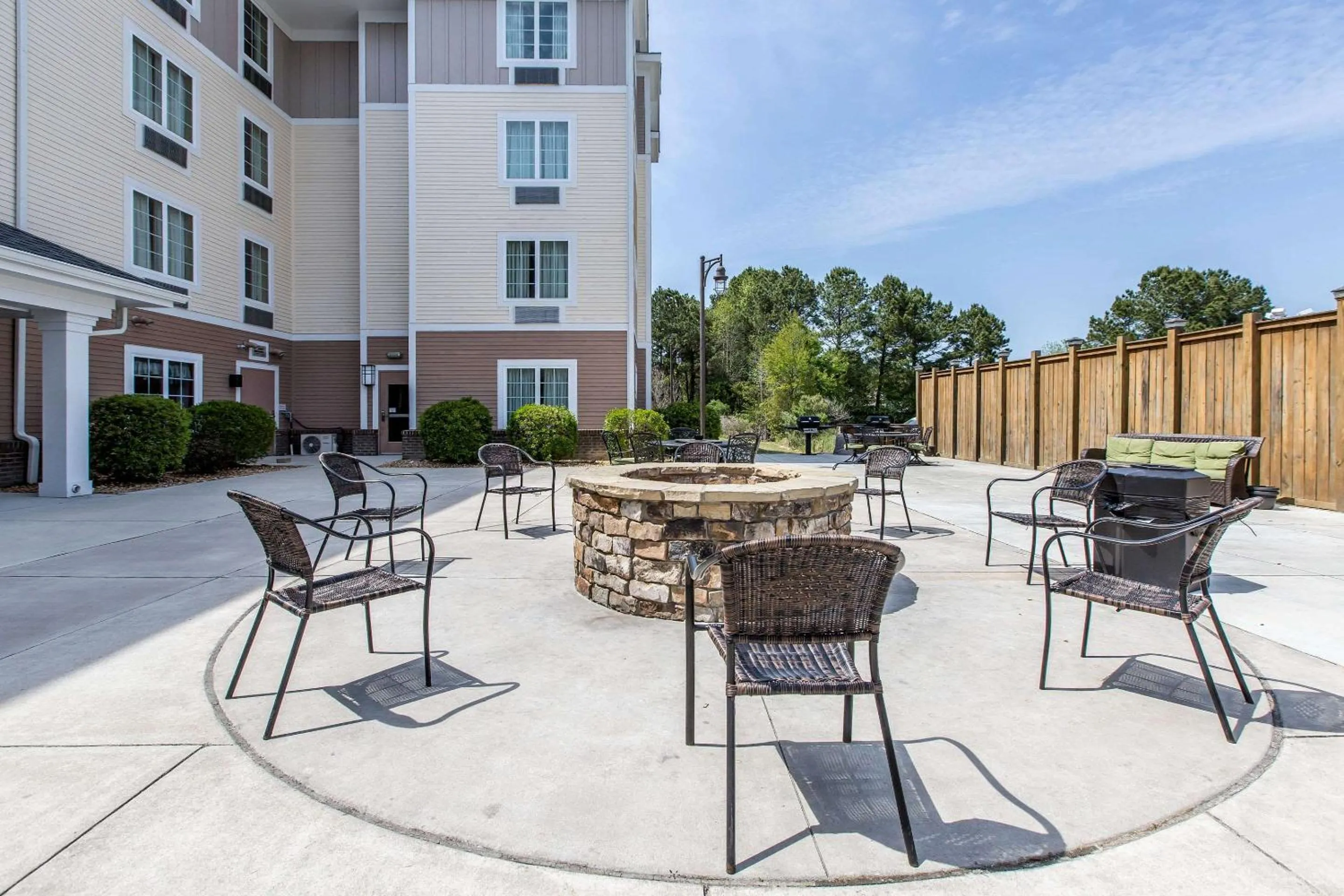 Patio in MainStay Suites Jacksonville near Camp Lejeune