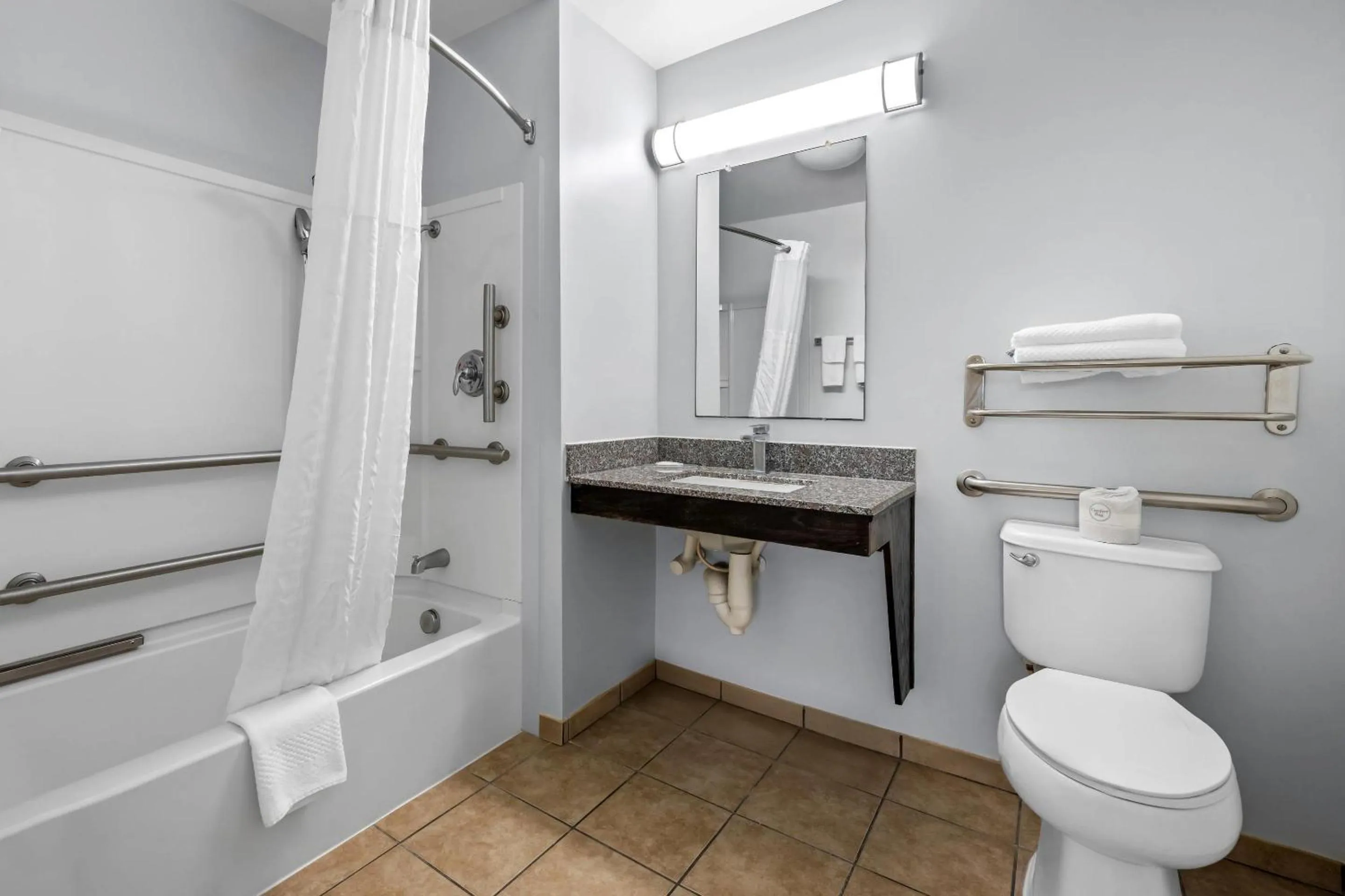 Bedroom in Suburban Studios Near Camp Lejeune