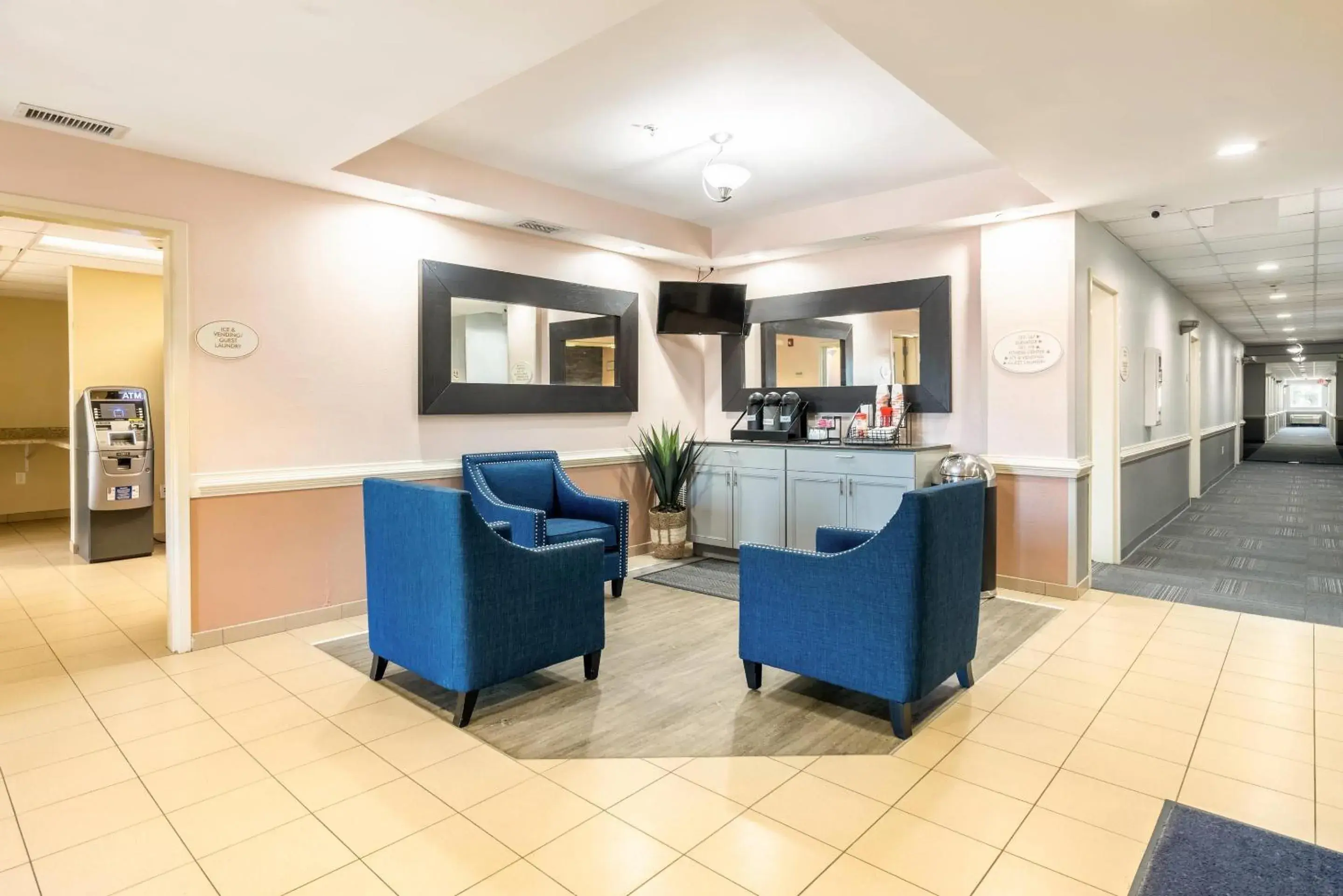 Lobby or reception in Suburban Studios Near Camp Lejeune Lobby or reception in Suburban Studios Near Camp Lejeune