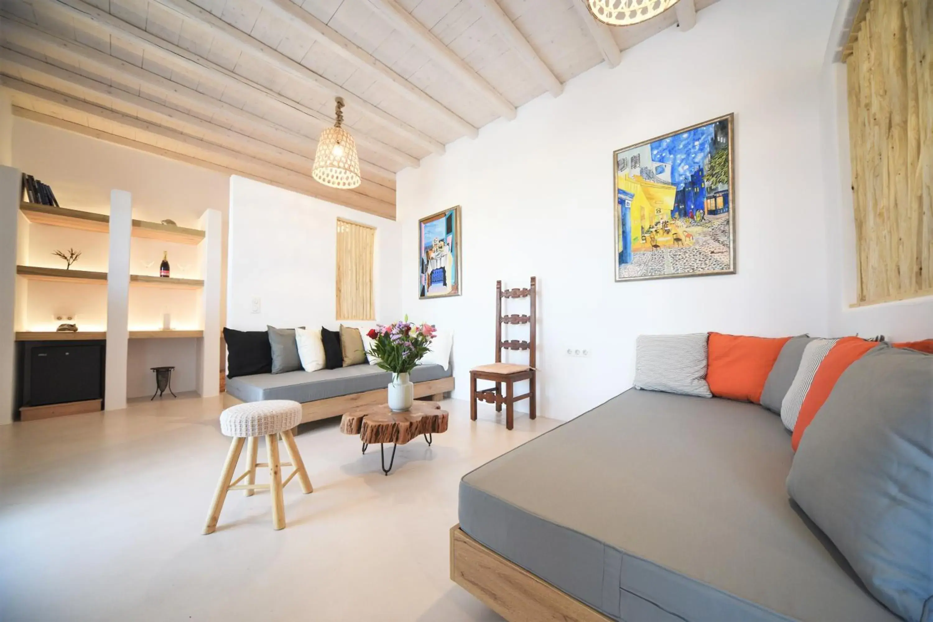 Living room in Myconian Crown Suites Living room in Myconian Crown Suites