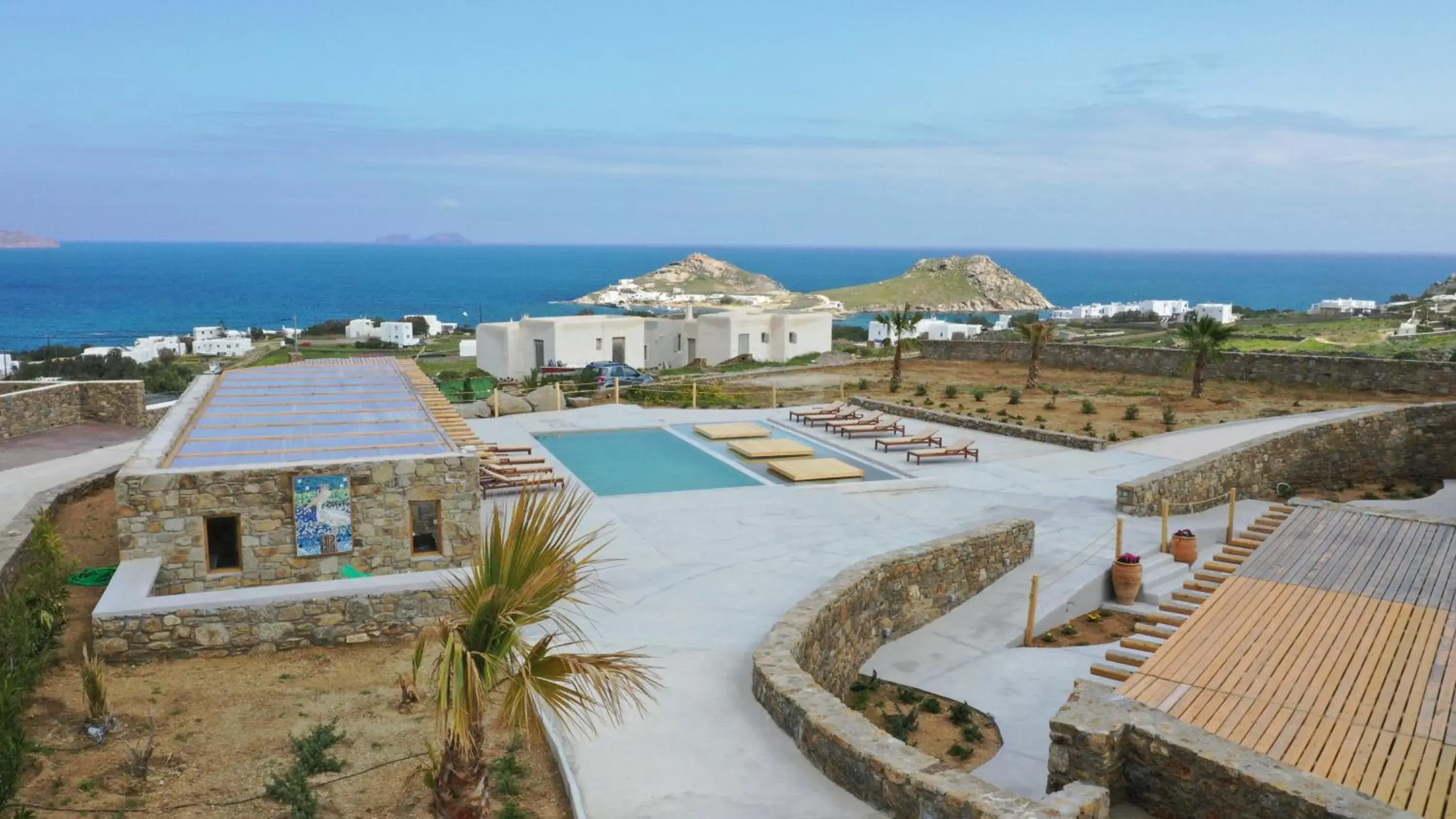 Bird's eye view in Myconian Crown Suites Bird's eye view in Myconian Crown Suites