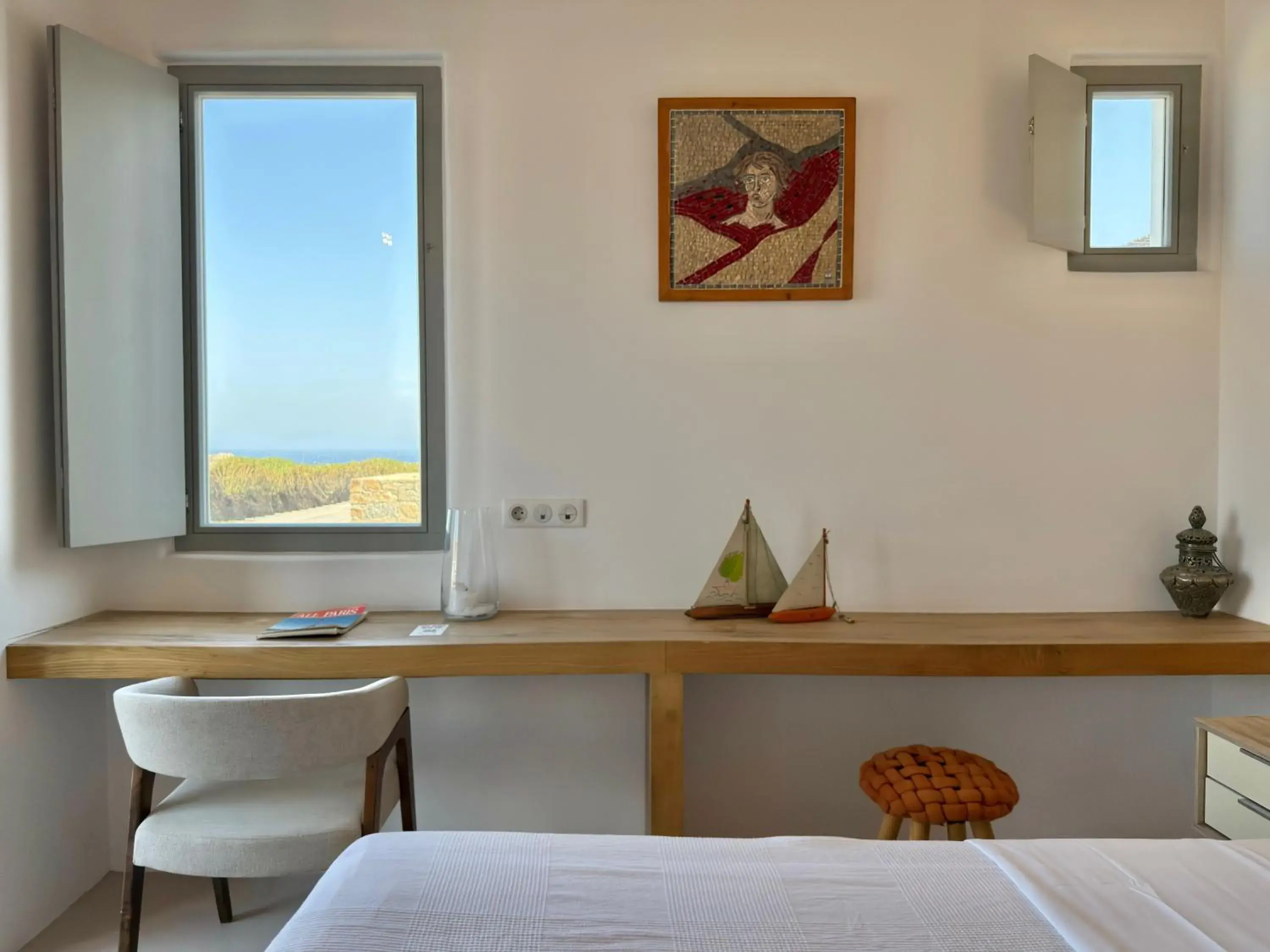 Bedroom, Bed in Myconian Crown Suites Bedroom, Bed in Myconian Crown Suites