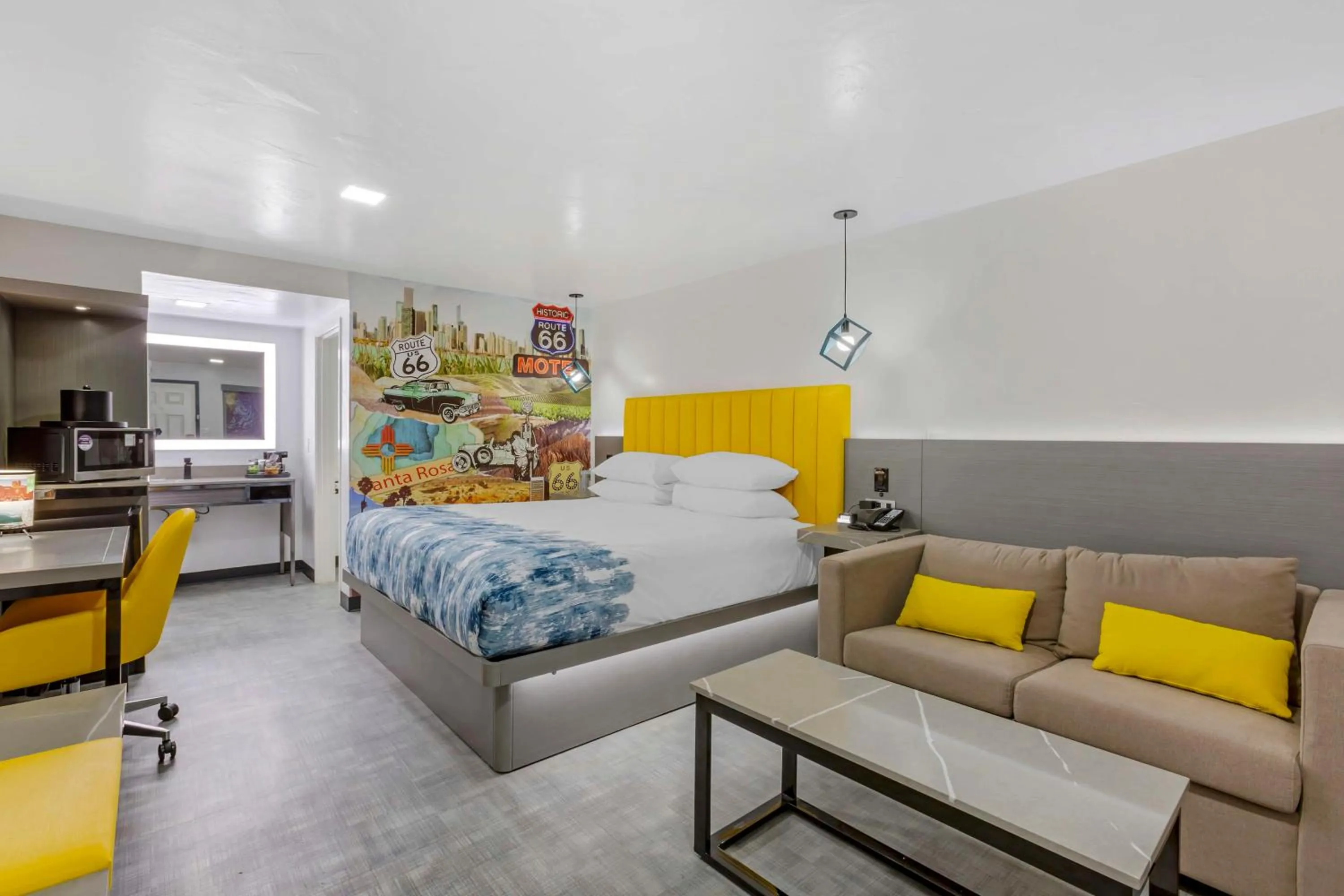 Bedroom, Bed in Hotel Blue 66, BW Signature Collection