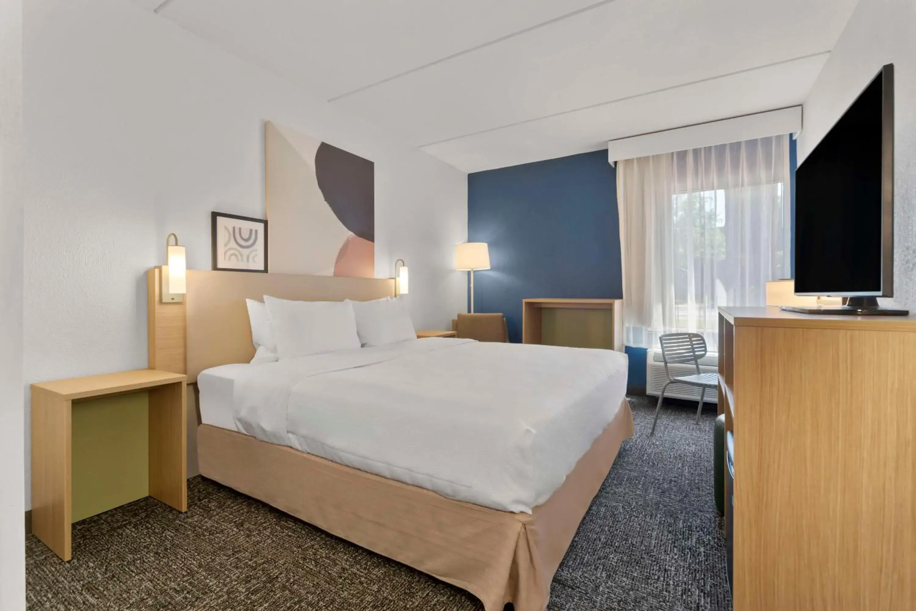 Bed in Spark By Hilton Grand Prairie Bed in Spark By Hilton Grand Prairie