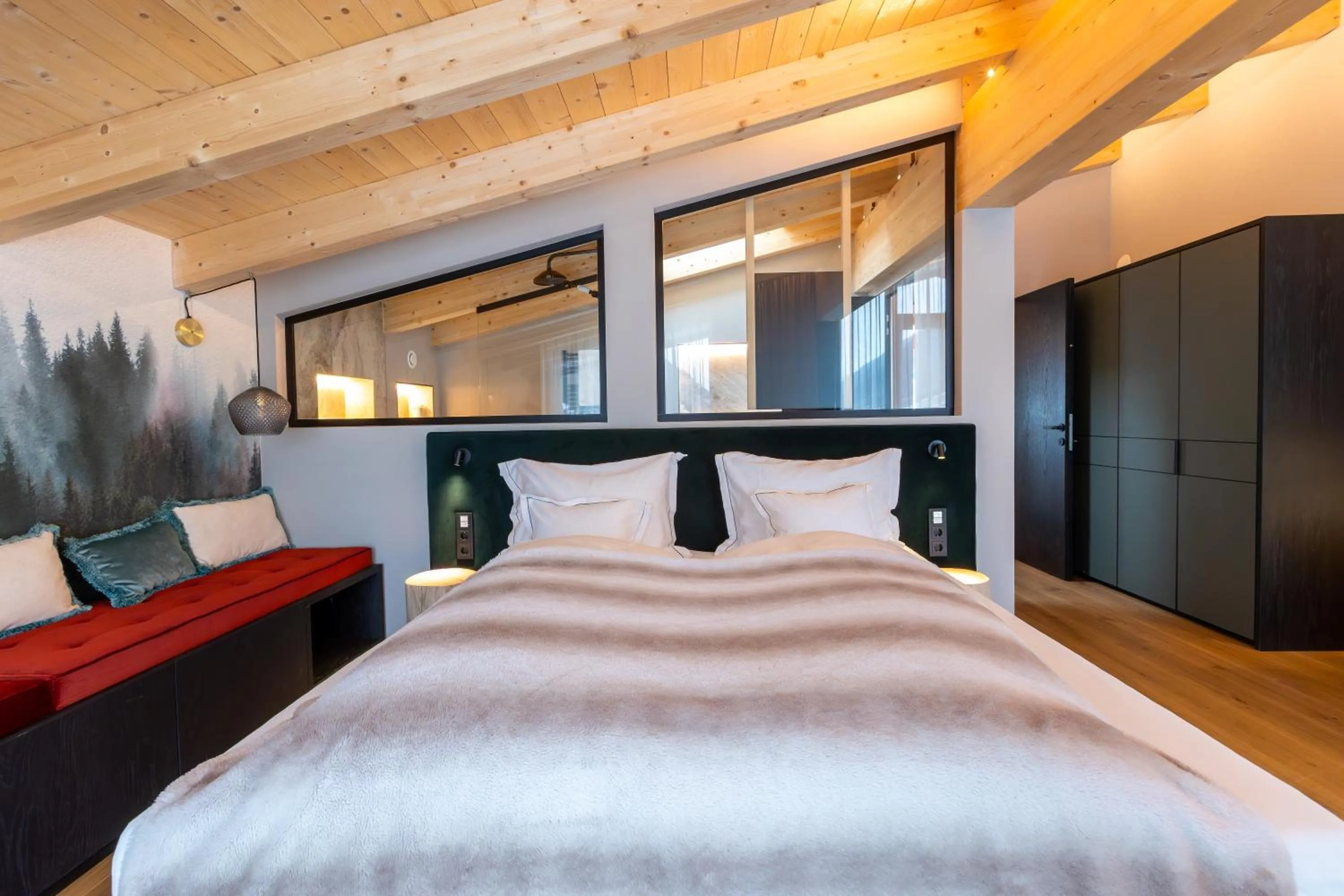 Bedroom, Bed in Hotel Madlein