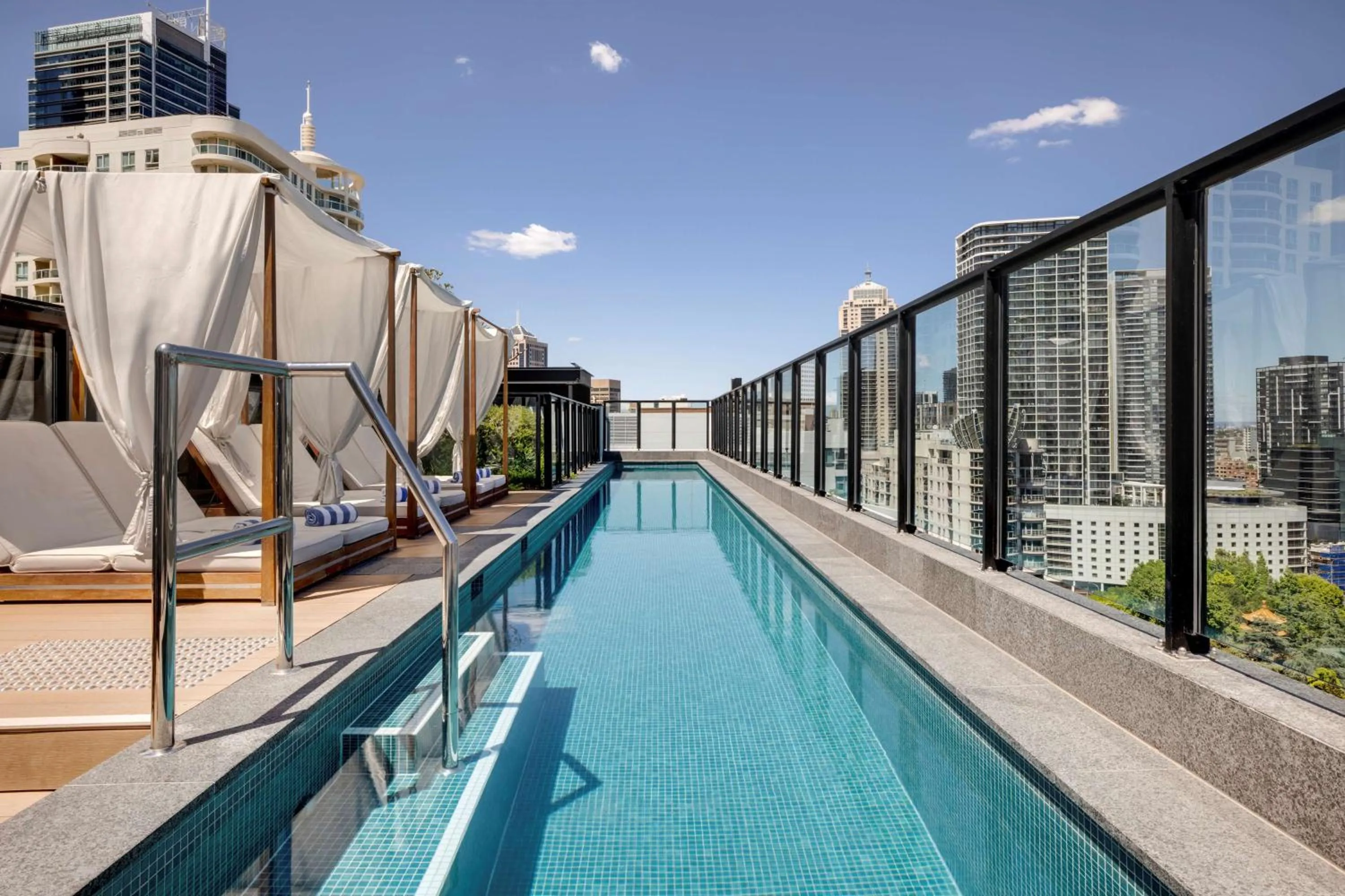 Pool view in Vibe Hotel Sydney Darling Harbour