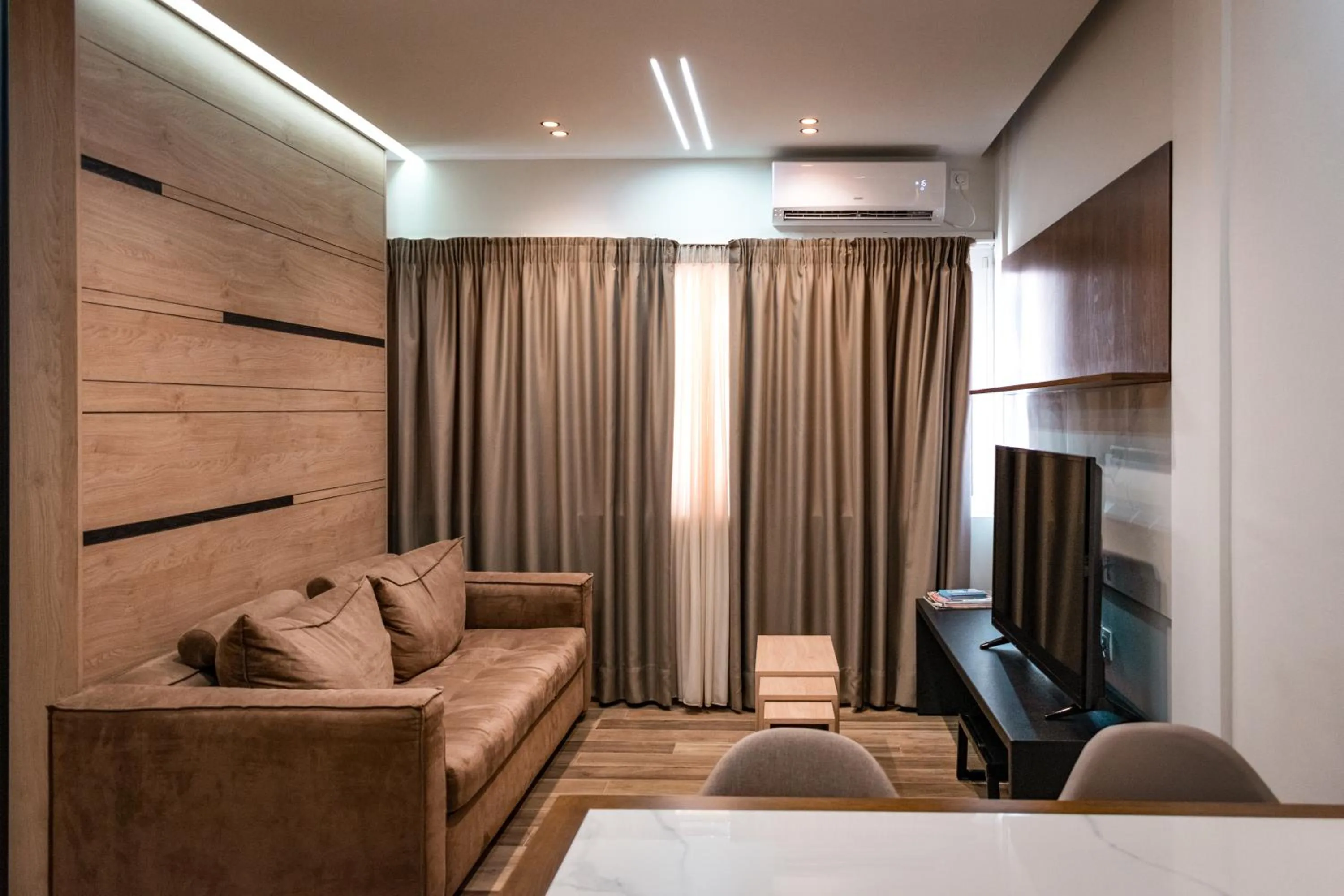 Living room, Bed in My Athens Place