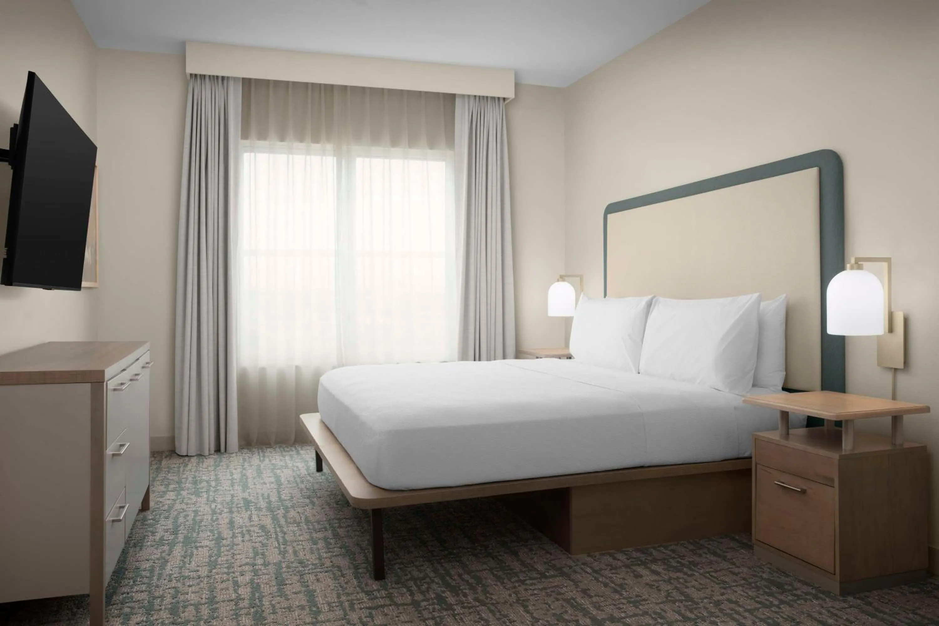 Bed in Homewood Suites by Hilton Irving-DFW Airport