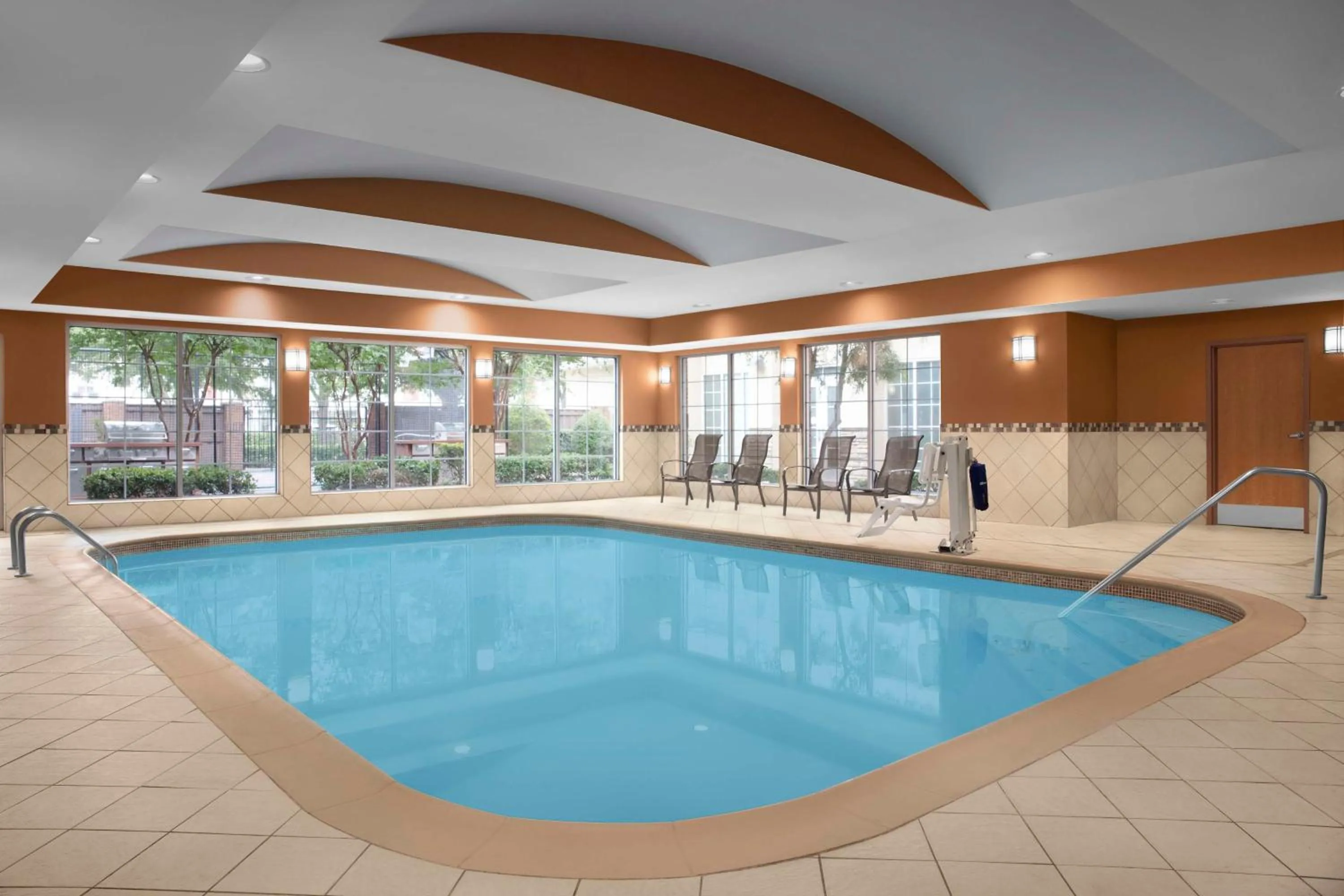 Pool view in Homewood Suites by Hilton Irving-DFW Airport