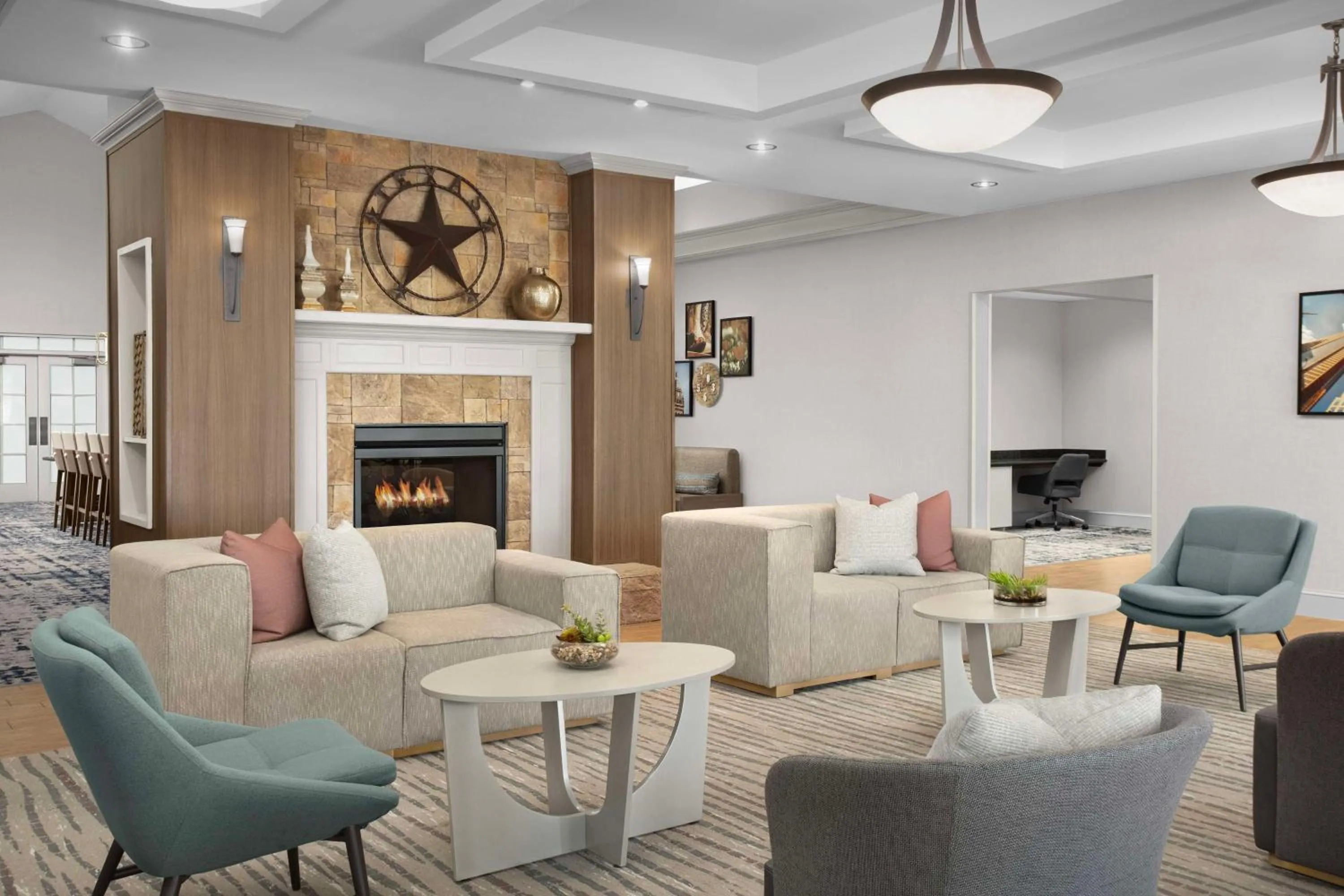 Lobby or reception in Homewood Suites by Hilton Irving-DFW Airport