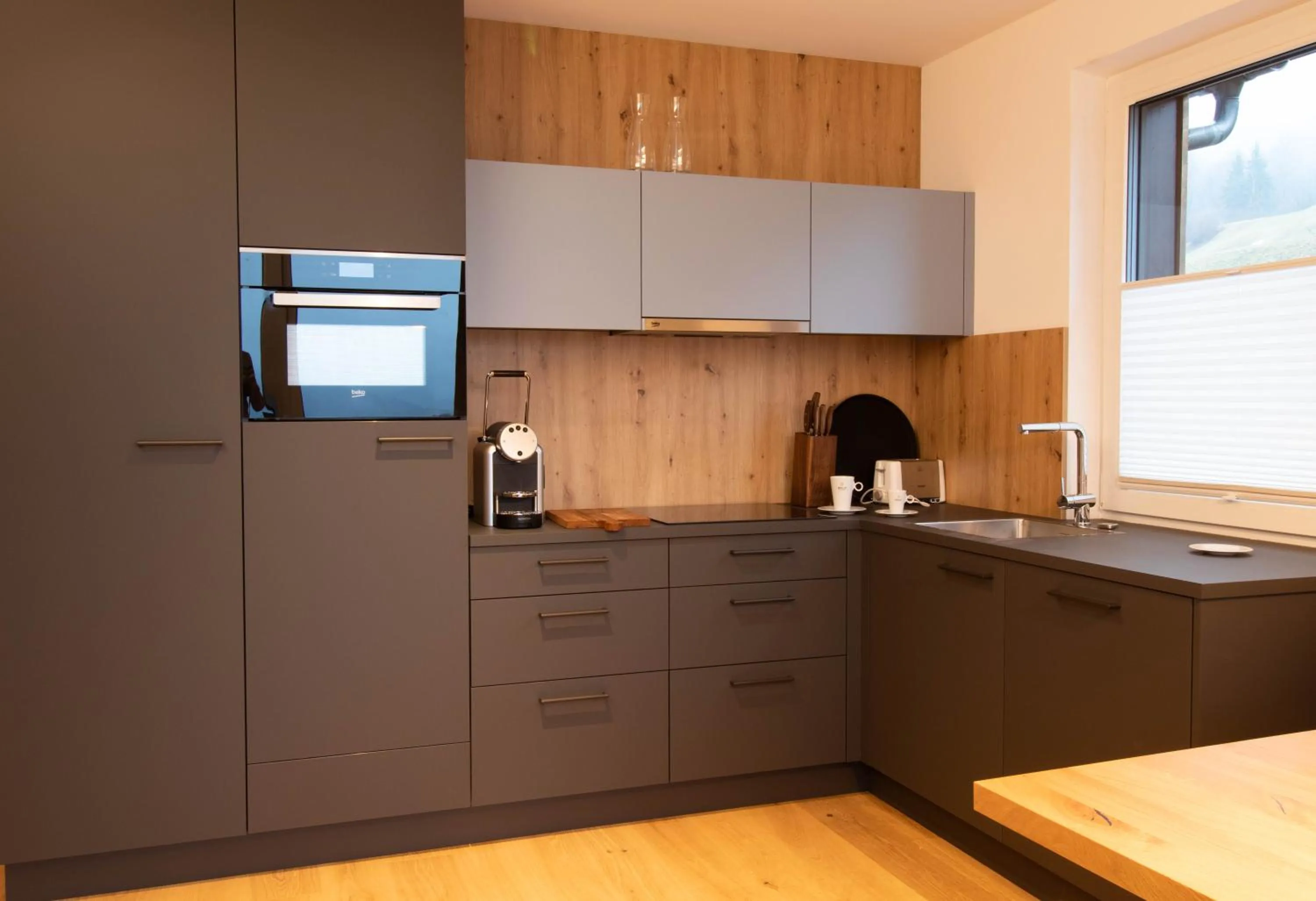 Kitchen or kitchenette in Wally Berg-Appartements