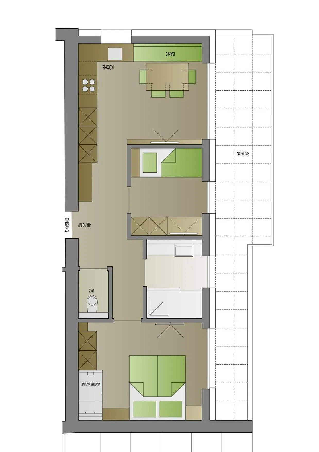 Photo of the whole room in Wally Berg-Appartements