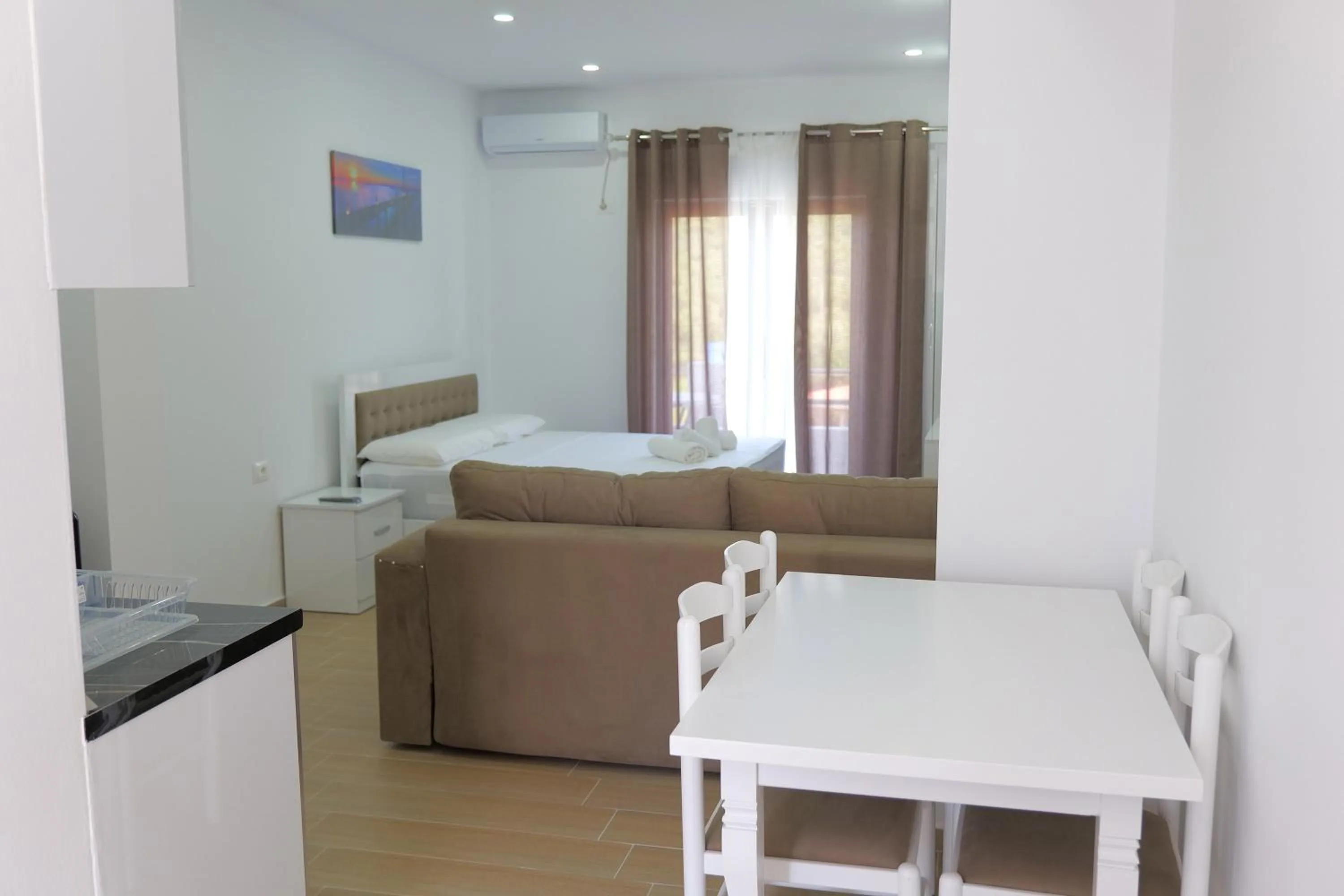 Seating area, Bed in Lux Apartments