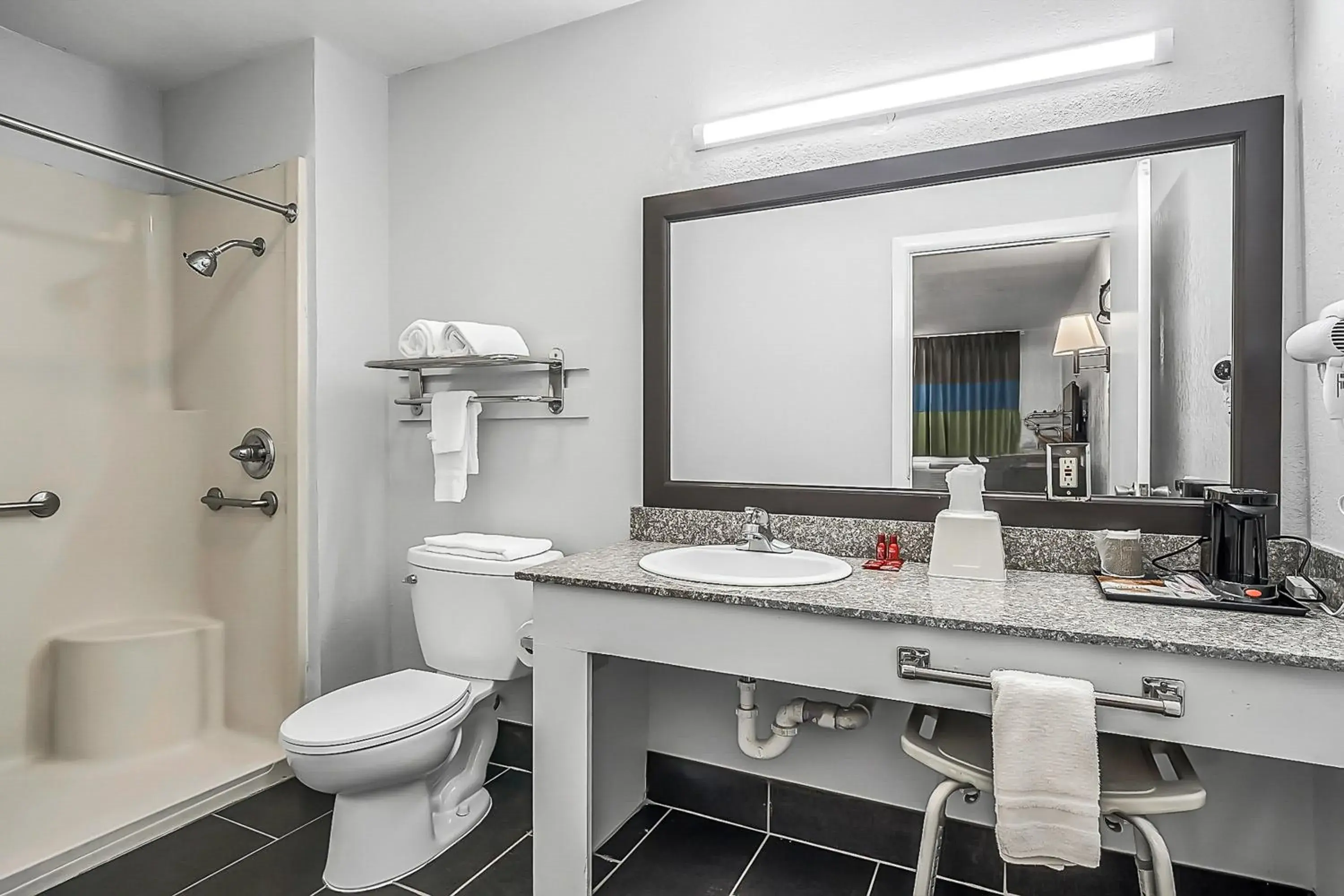 King Room with Roll-In Shower - Disability Access in SureStay Hotel by Best Western Oklahoma City West King Room with Roll-In Shower - Disability Access in SureStay Hotel by Best Western Oklahoma City West