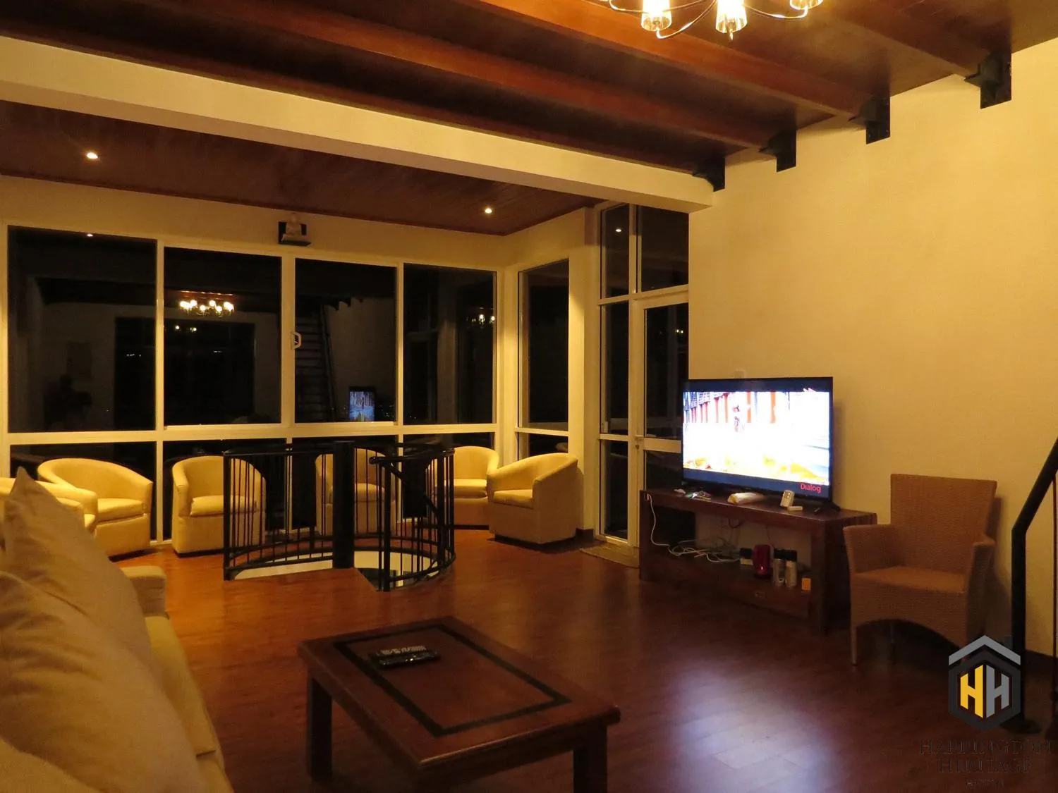 Communal lounge/ TV room in Harrington Heritage