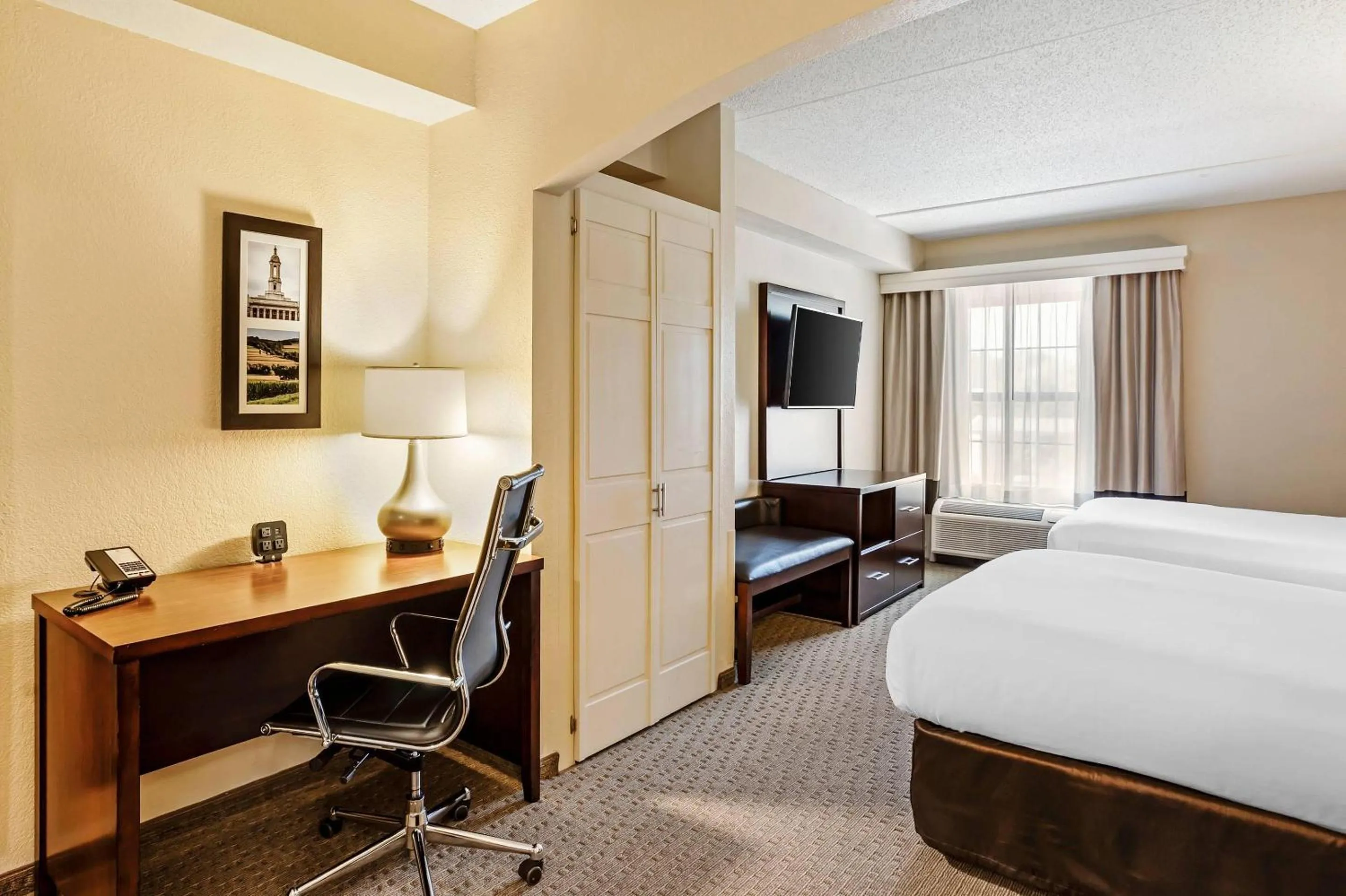 Bedroom, Bed in Comfort Suites State College near Penn State - Steps Away from PSU!