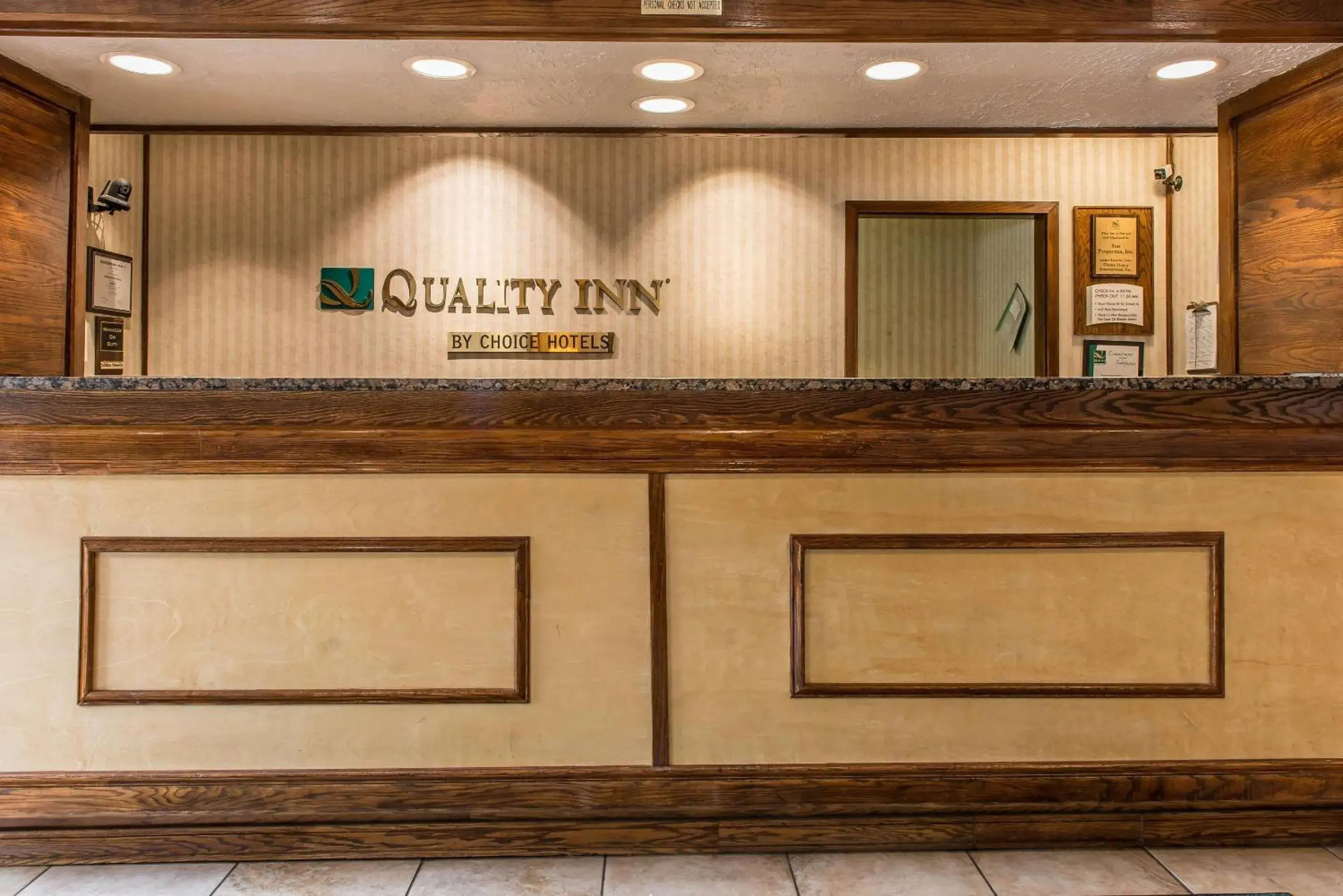 Lobby or reception in Quality Inn Lobby or reception in Quality Inn
