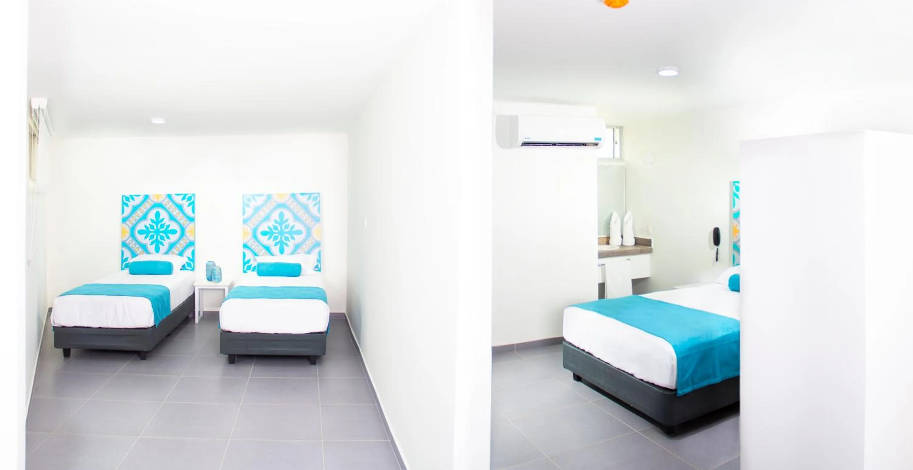 Bed in Akuamarina Hotel