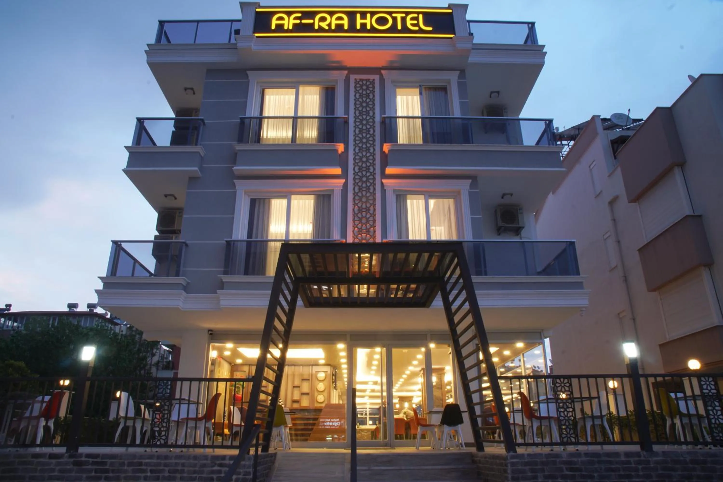 Facade/entrance in AF-RA Hotel