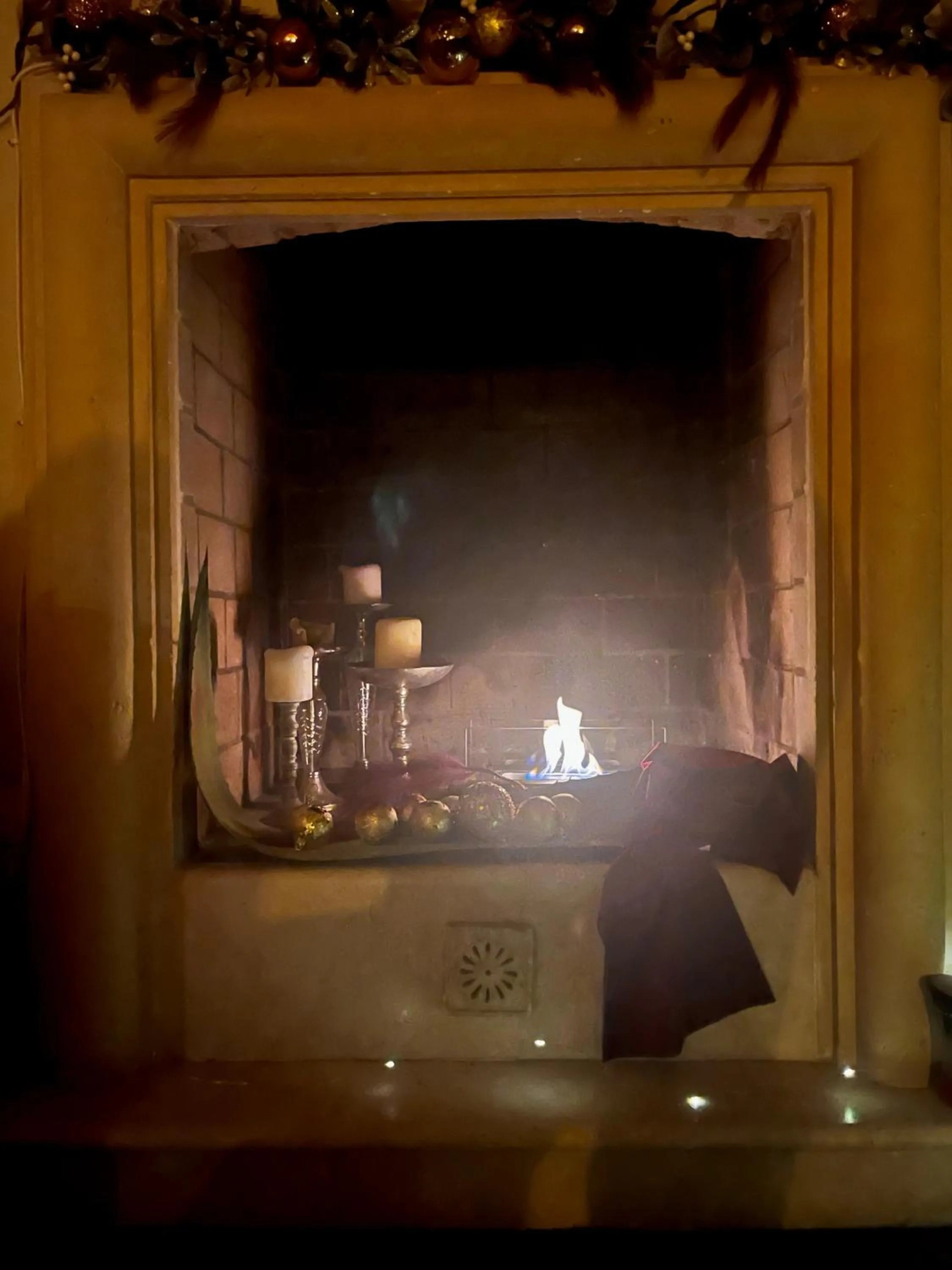 fireplace in Casa Linda