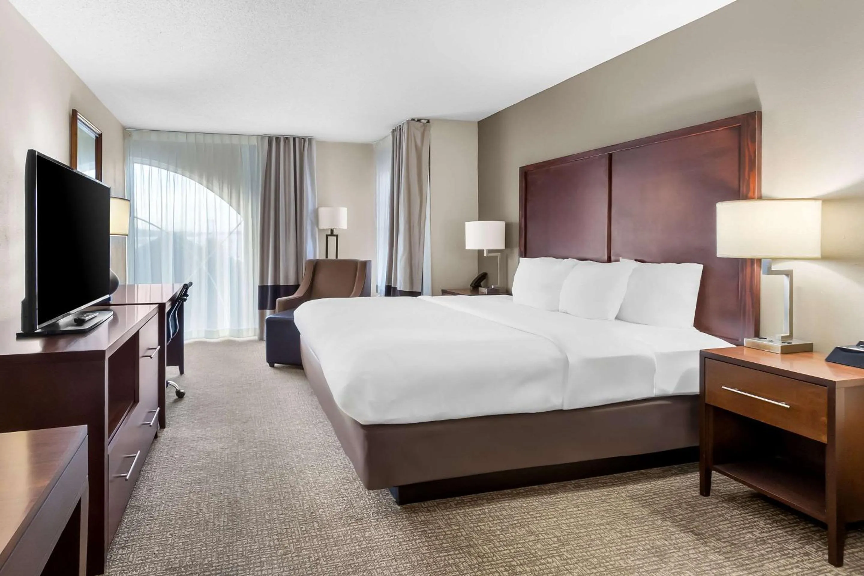 Bedroom, Bed in Comfort Suites Sumter near Shaw AFB