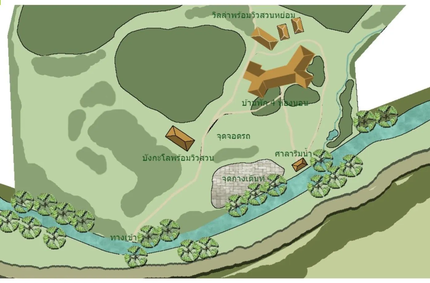 Floor plan in Villa Darakorn Hill Country House