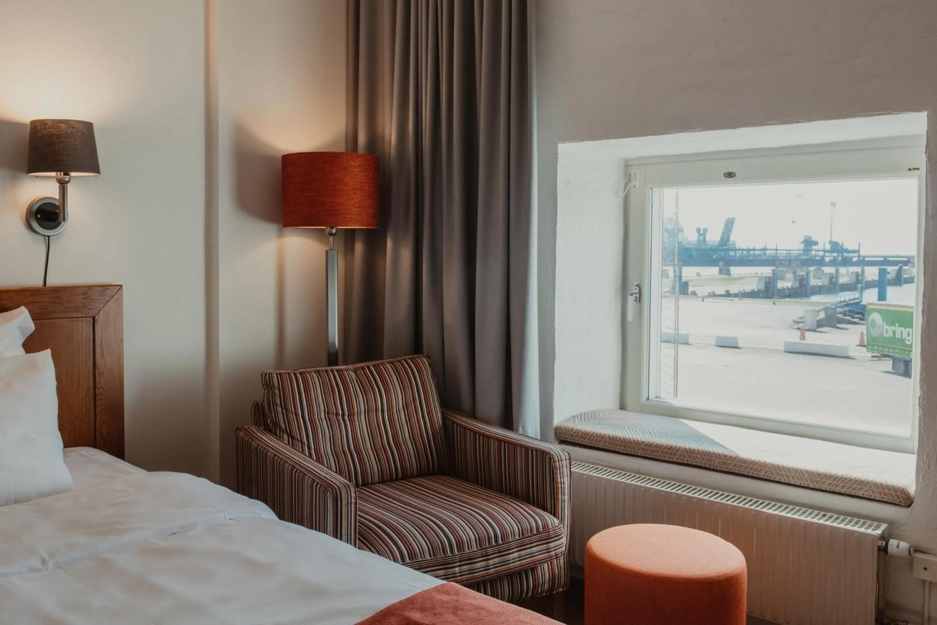 View (from property/room), Bed in Home Hotel Magasinet