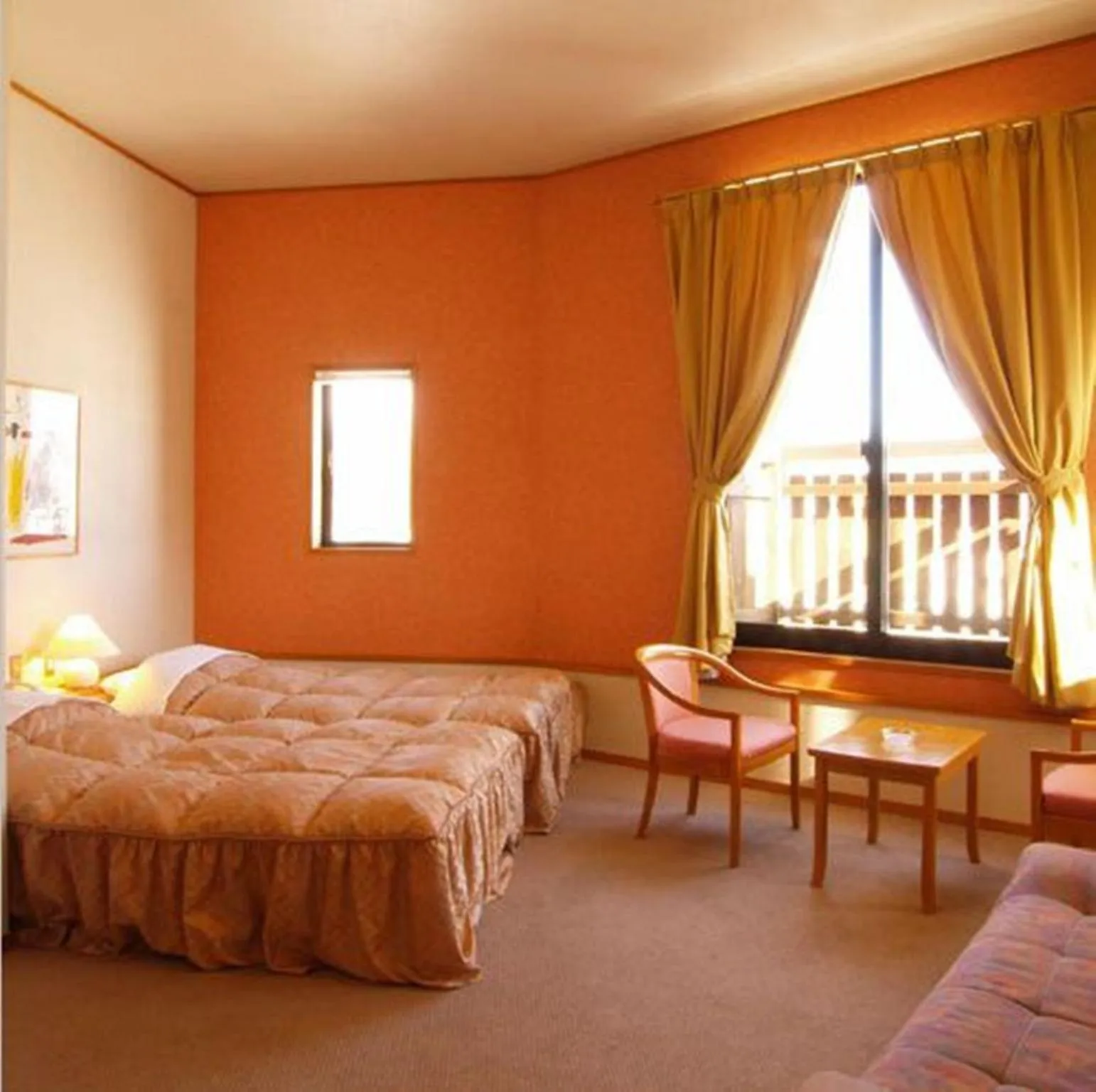 Bed in Hakuba Alpine Hotel